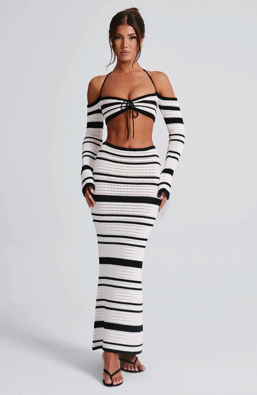 Georgia Maxi Skirt - Black/White - Image 10