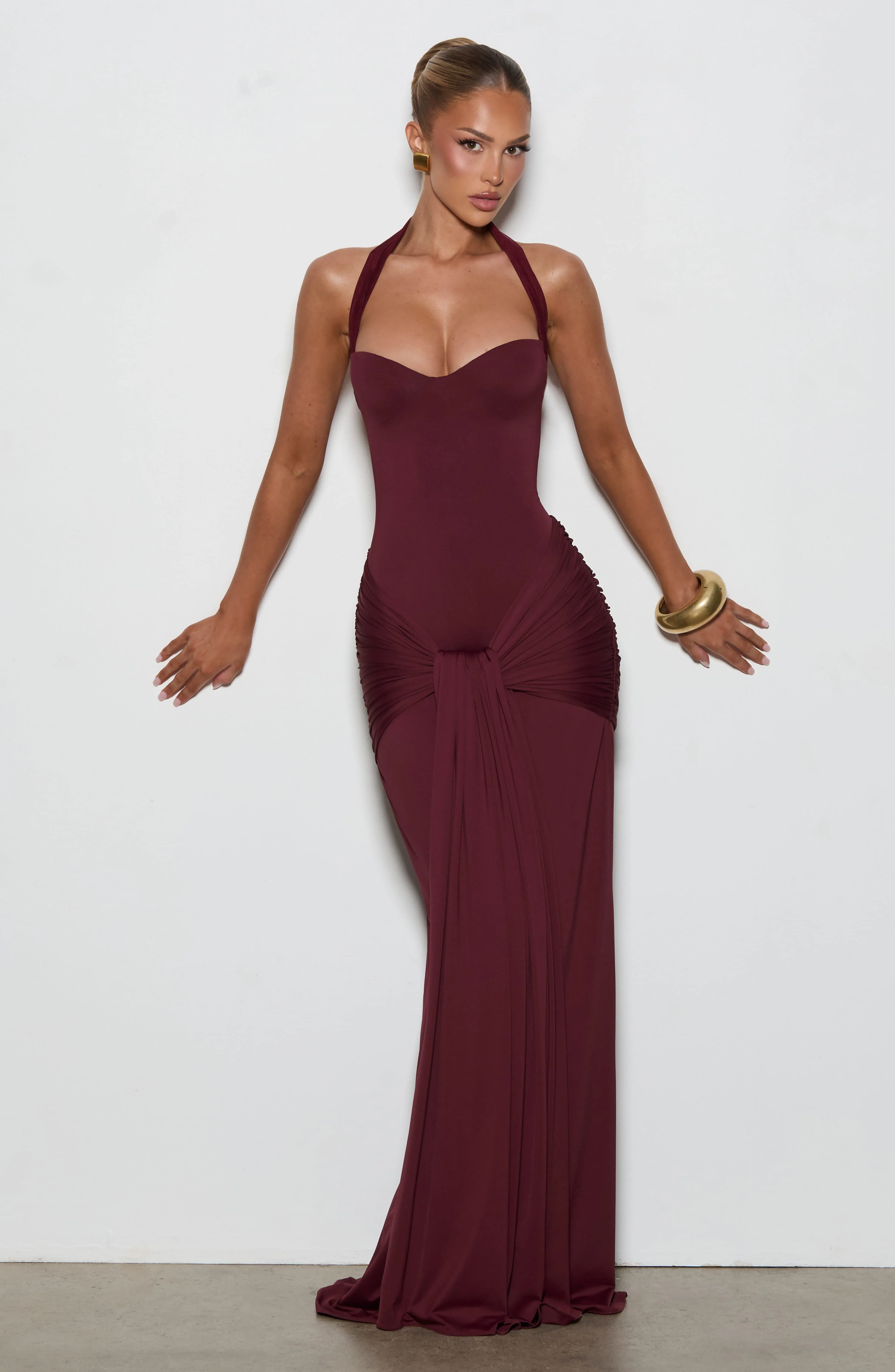 Gia Maxi Dress - Cherry Lacquer