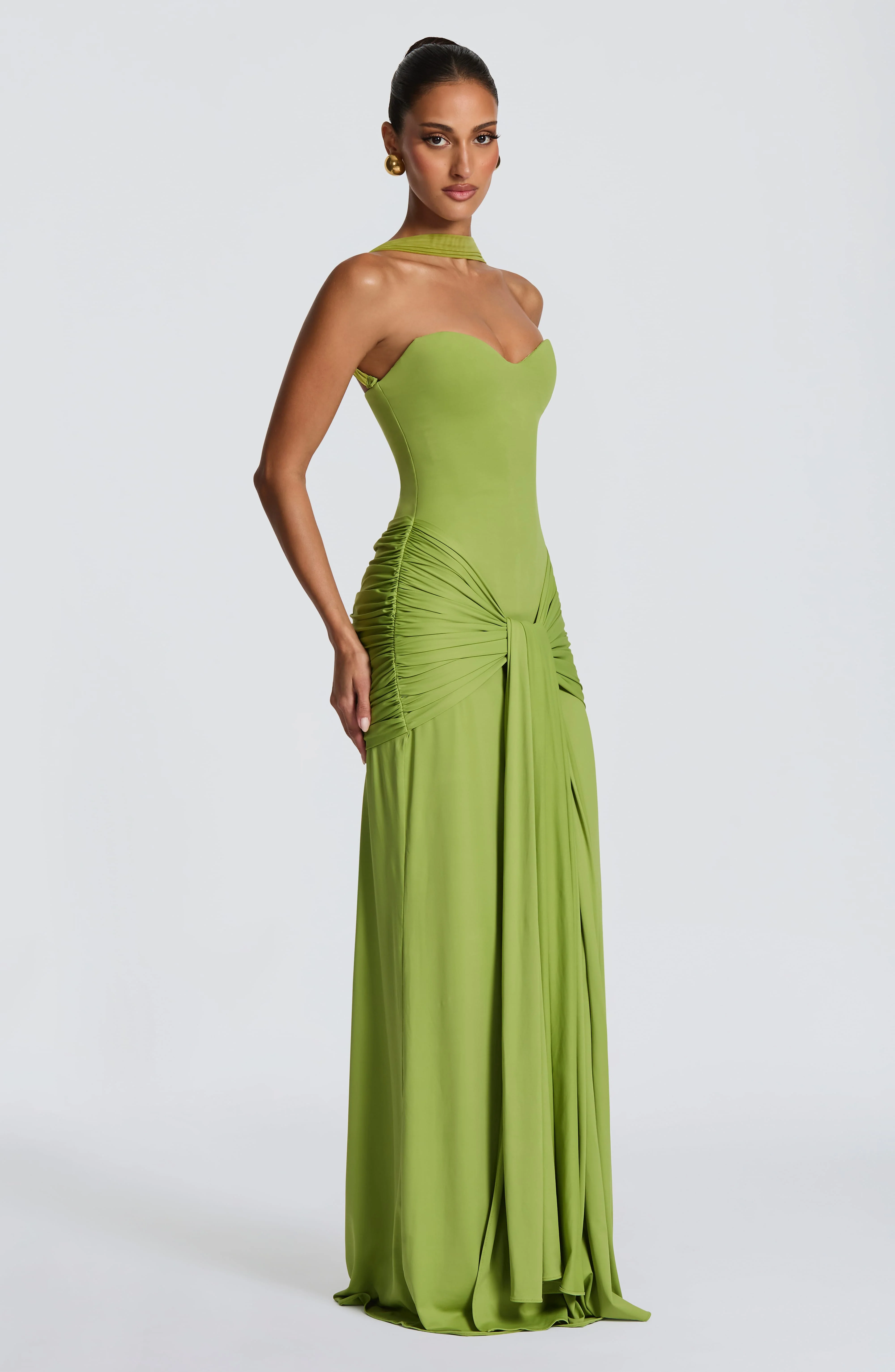 Gia Maxi Dress - Olive - Image 8