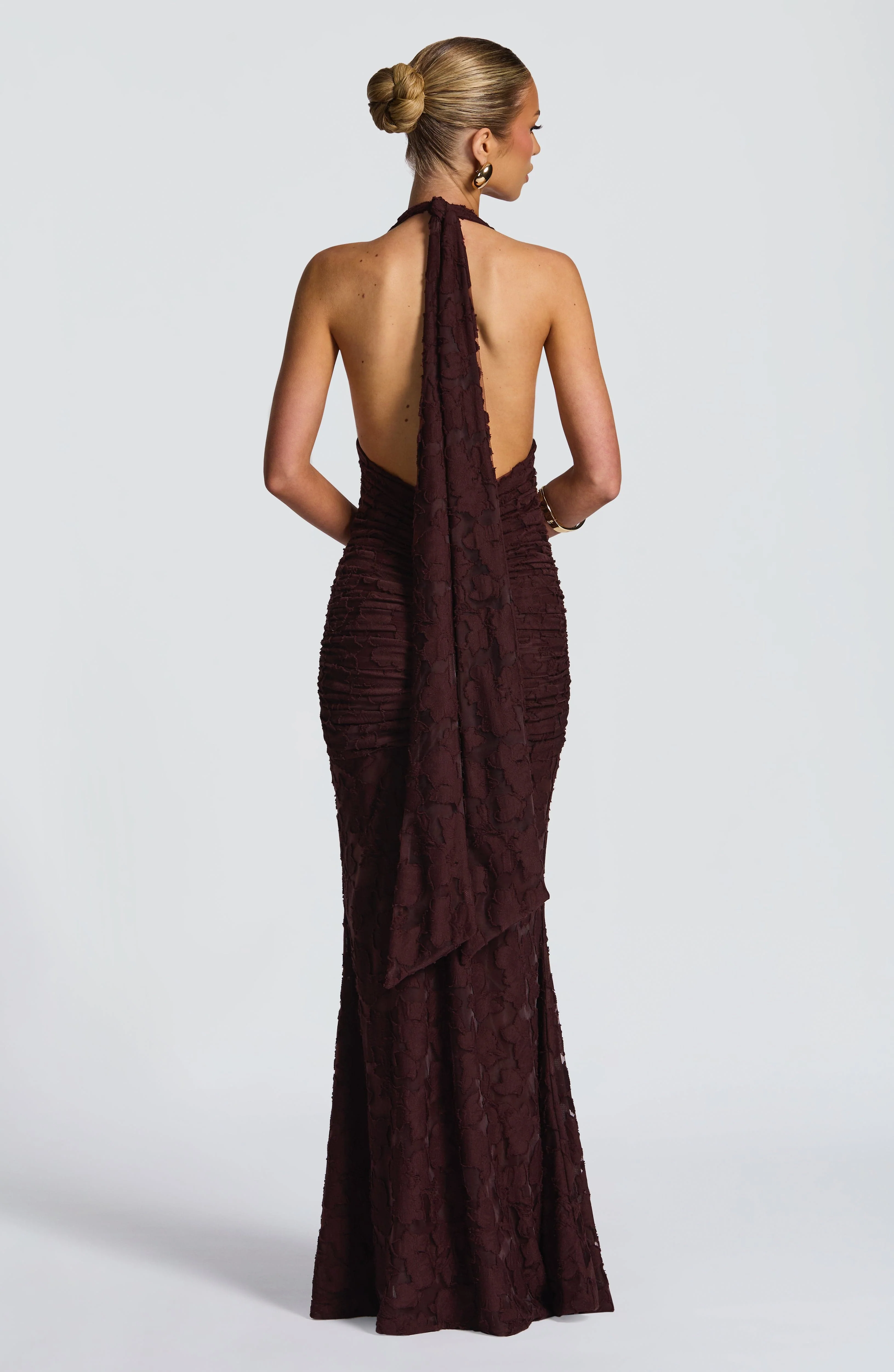 Guinevere Maxi Dress - Plum Brown - Image 4