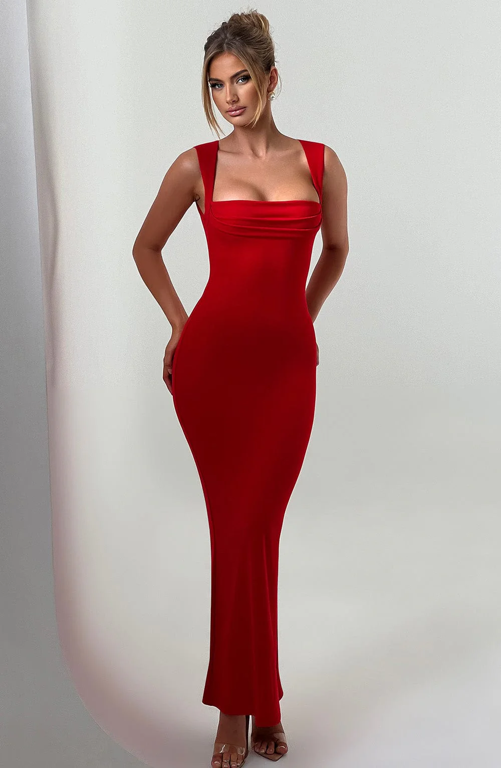 Helena Maxi Dress - Red - Image 9