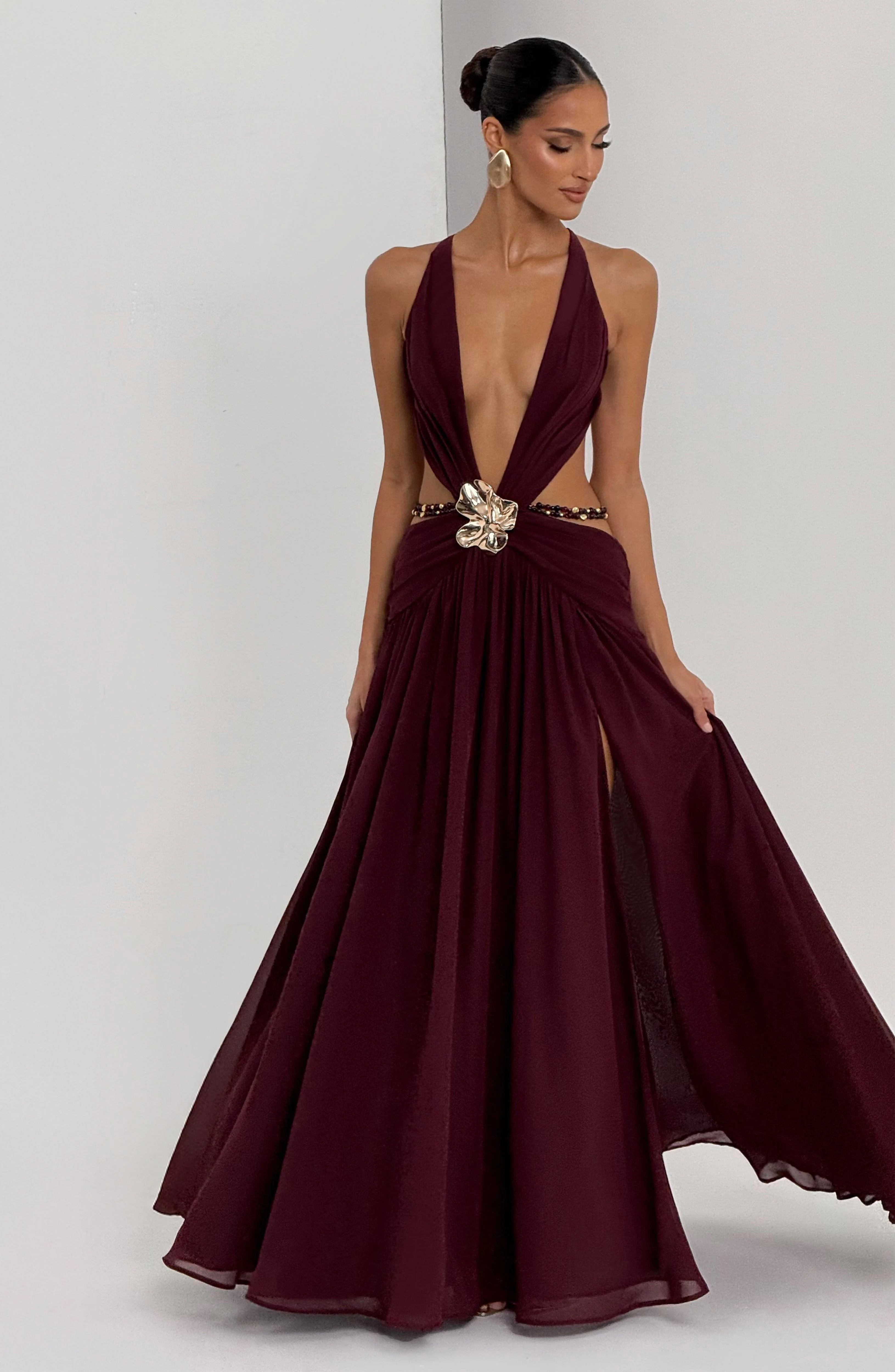 Indianna Maxi Dress - Cherry Lacquer - Image 8