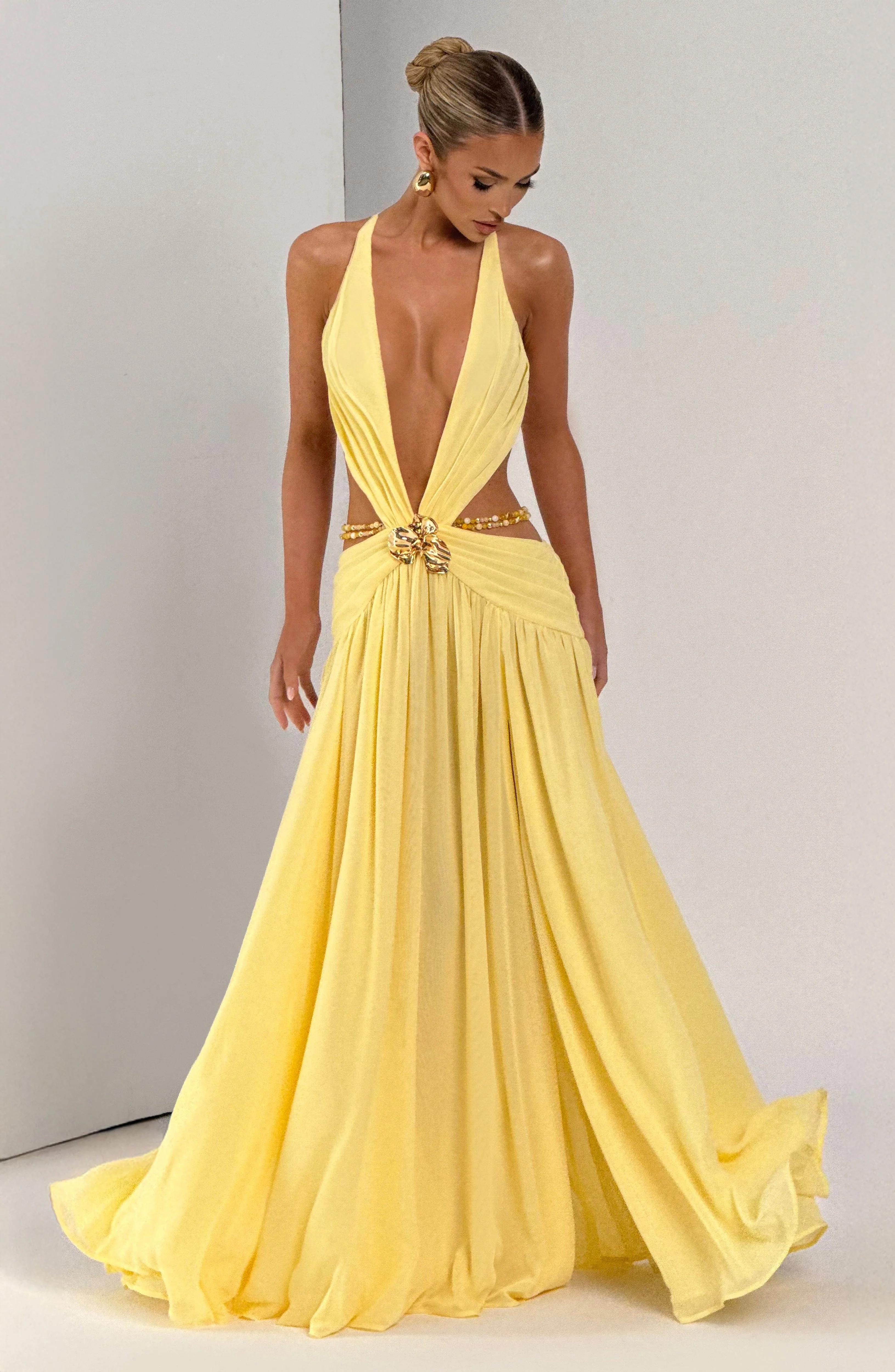 Indianna Maxi Dress - Lemon - Image 4