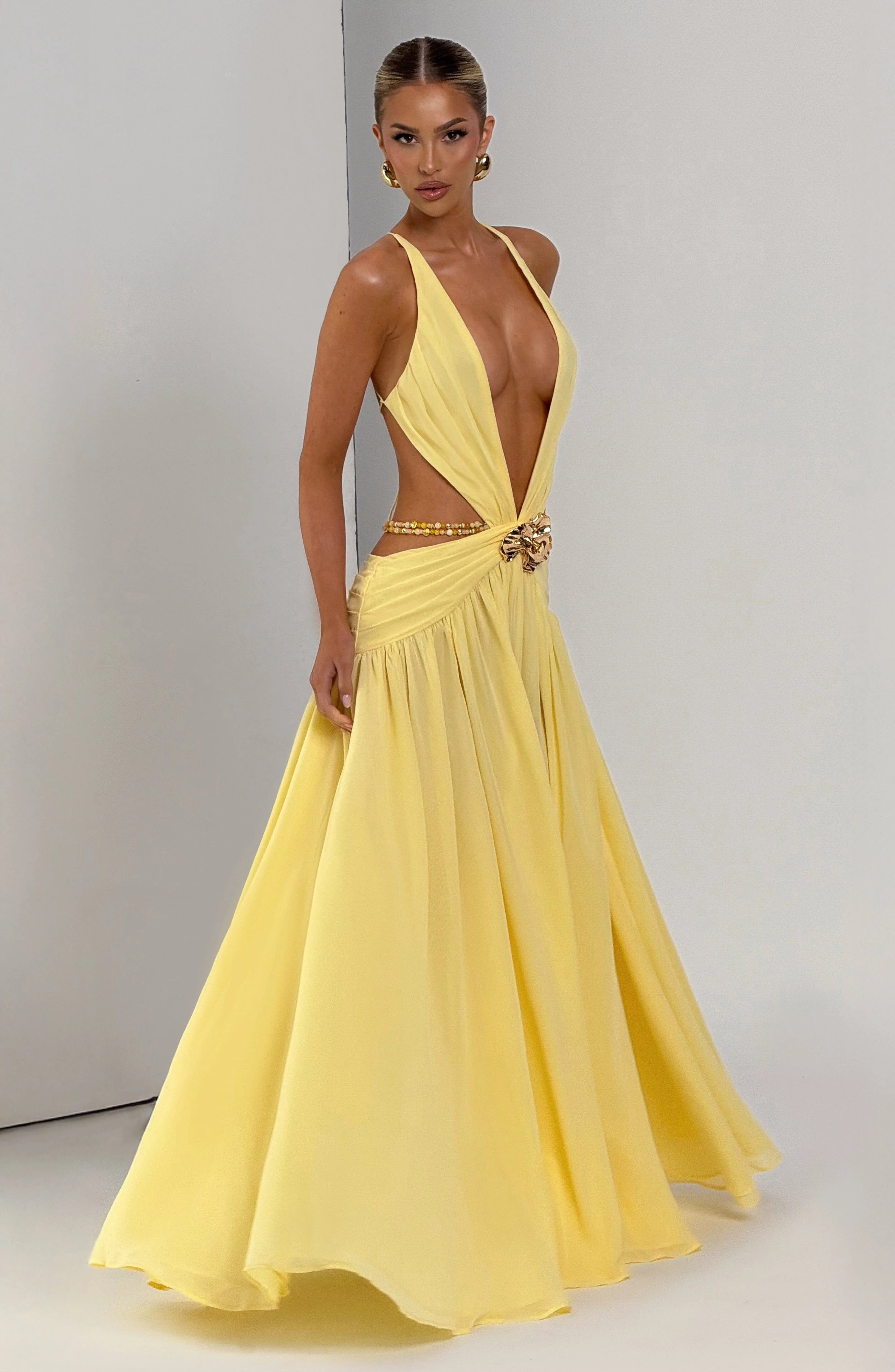 Indianna Maxi Dress - Lemon - Image 5