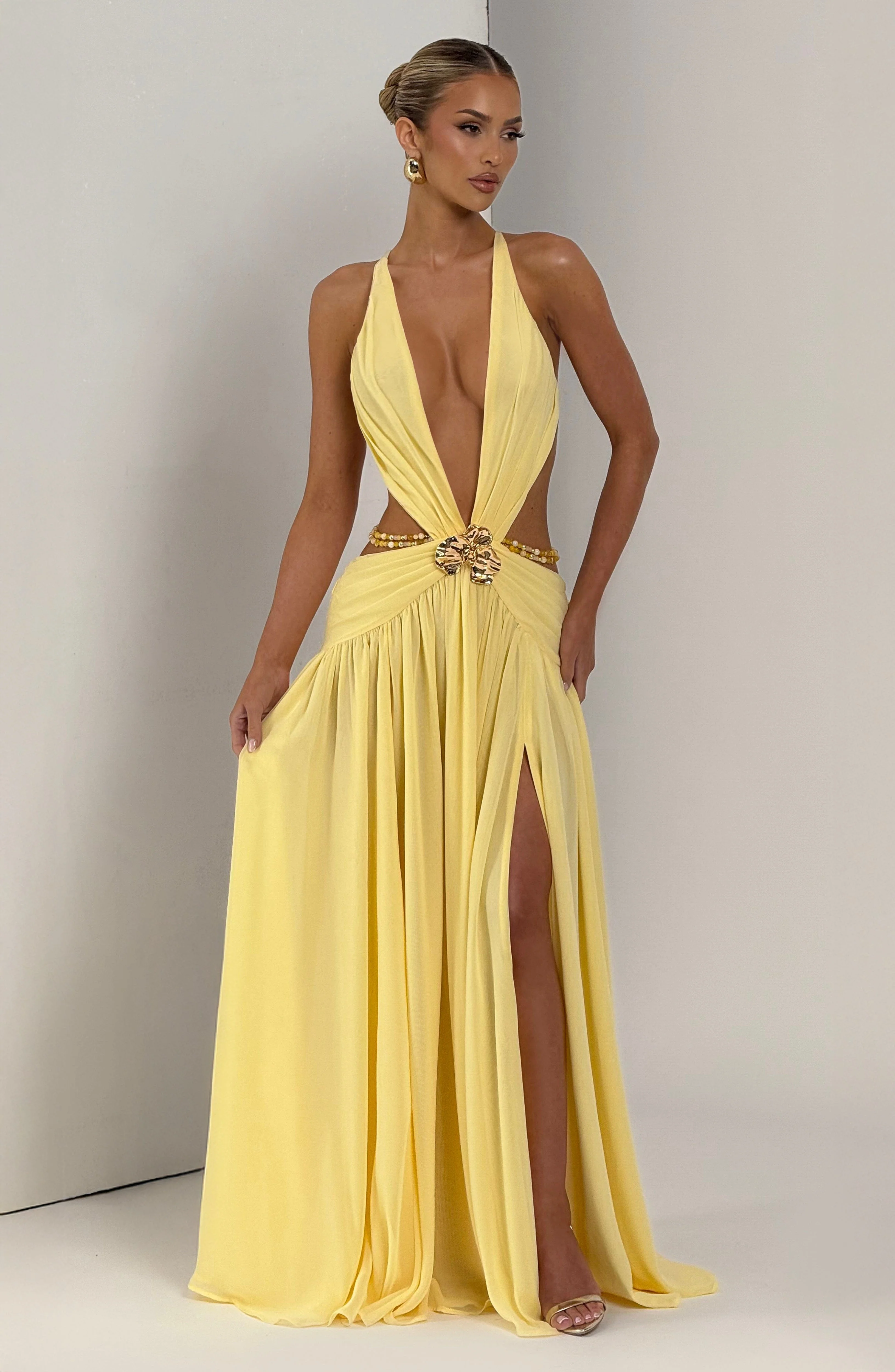 Indianna Maxi Dress - Lemon - Image 6