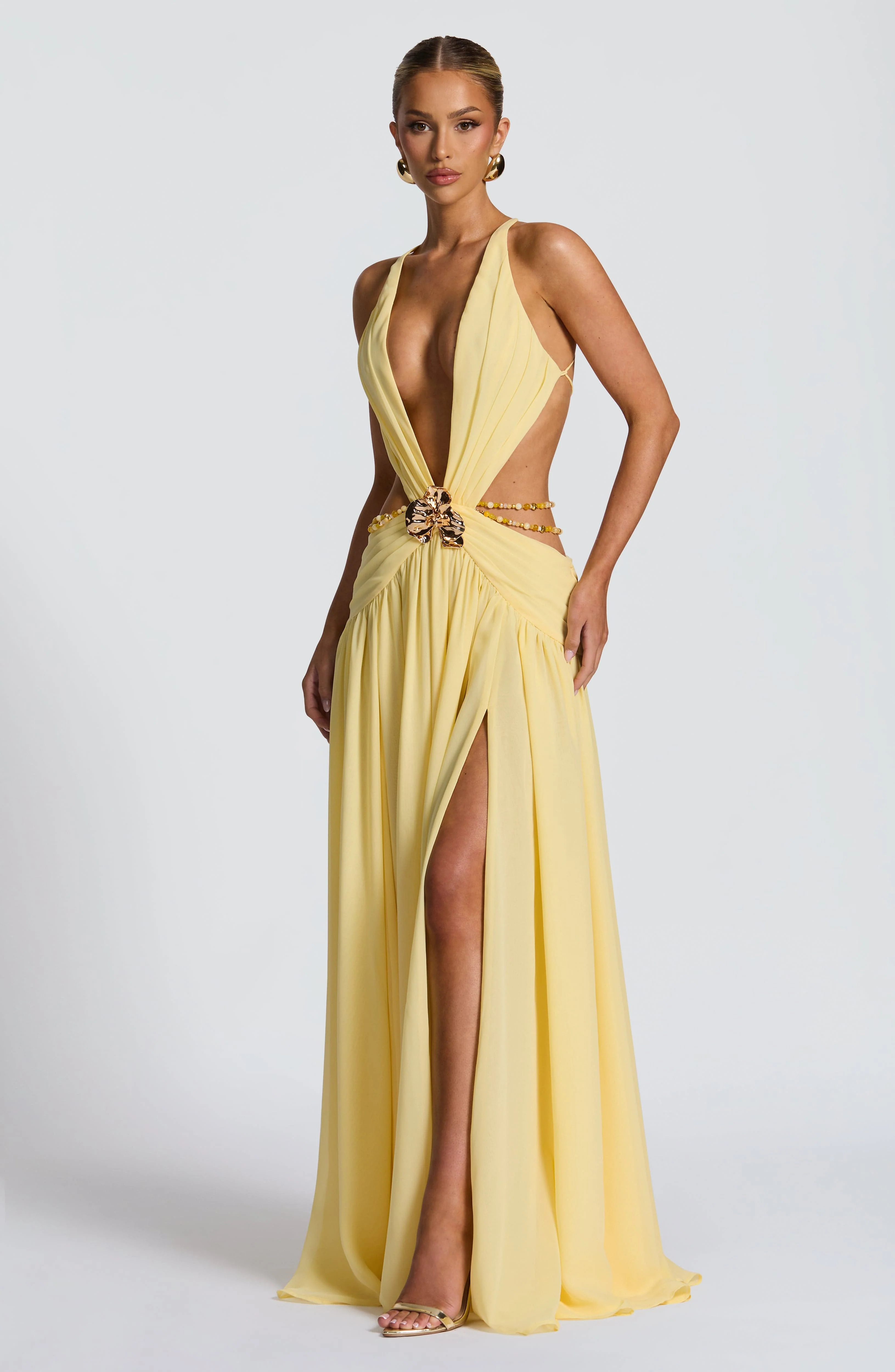 Indianna Maxi Dress - Lemon - Image 8