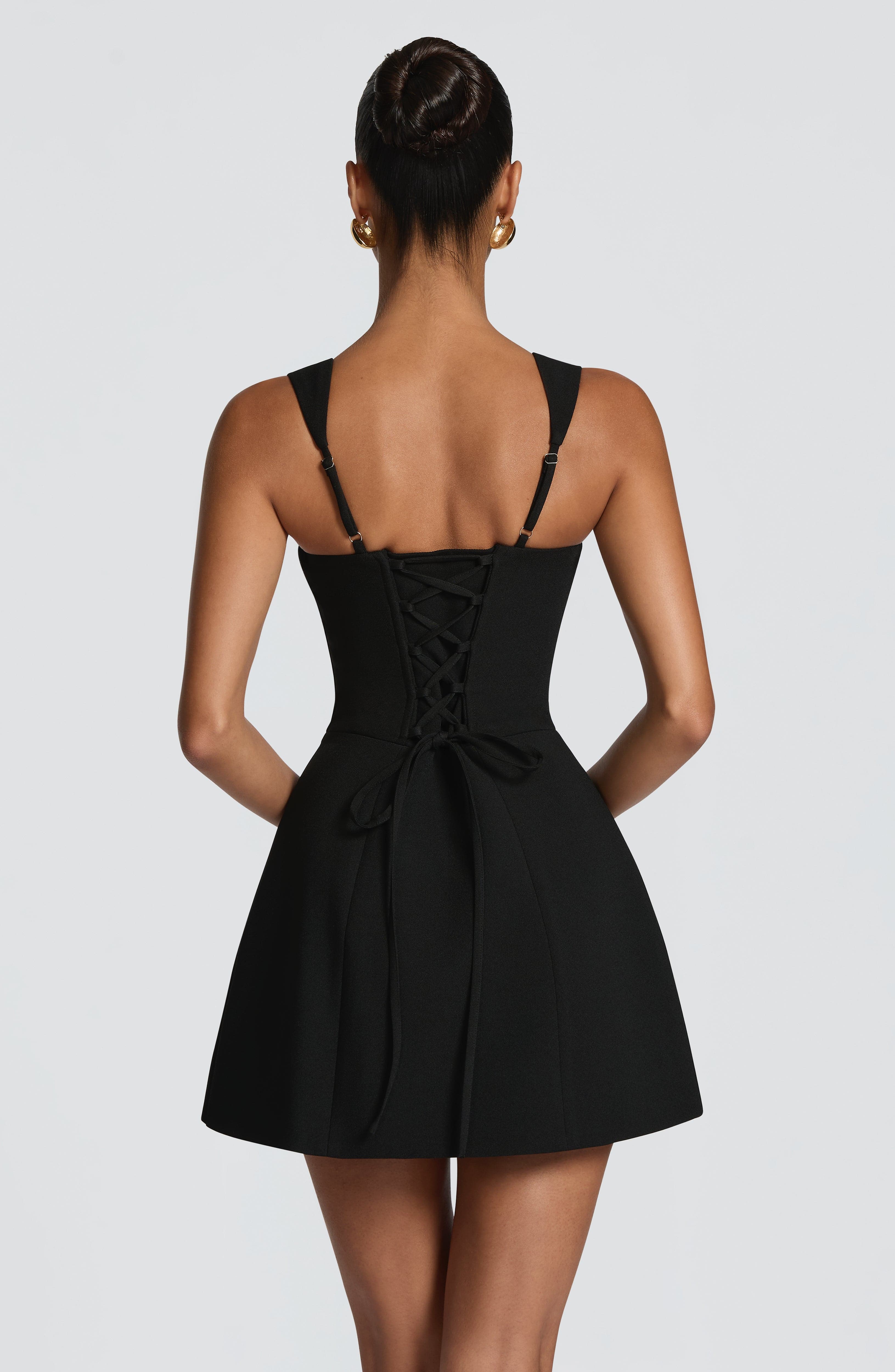 Iona Mini Dress - Black - Image 2