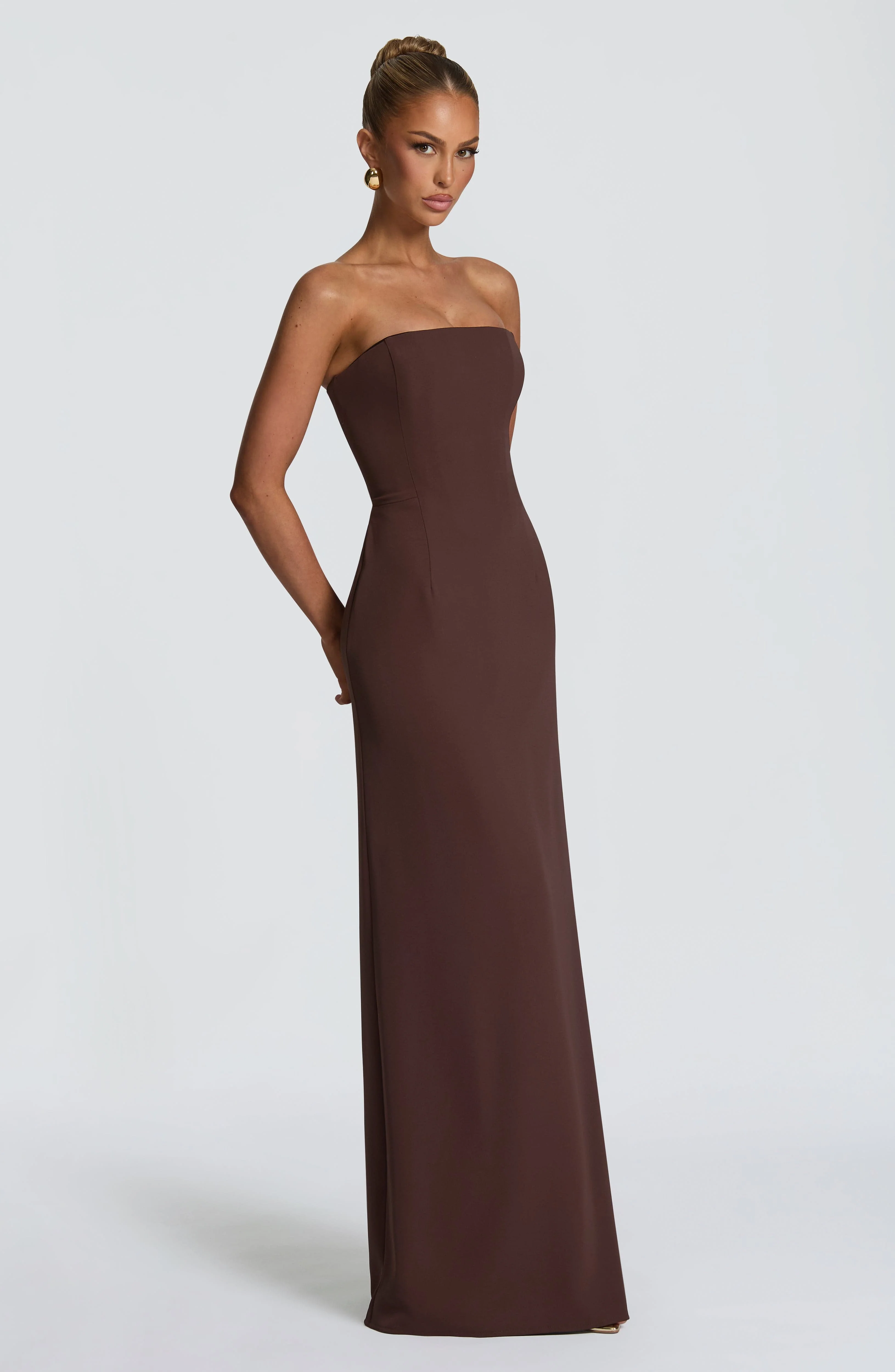 Irmina Maxi Dress - Plum Brown - Image 4