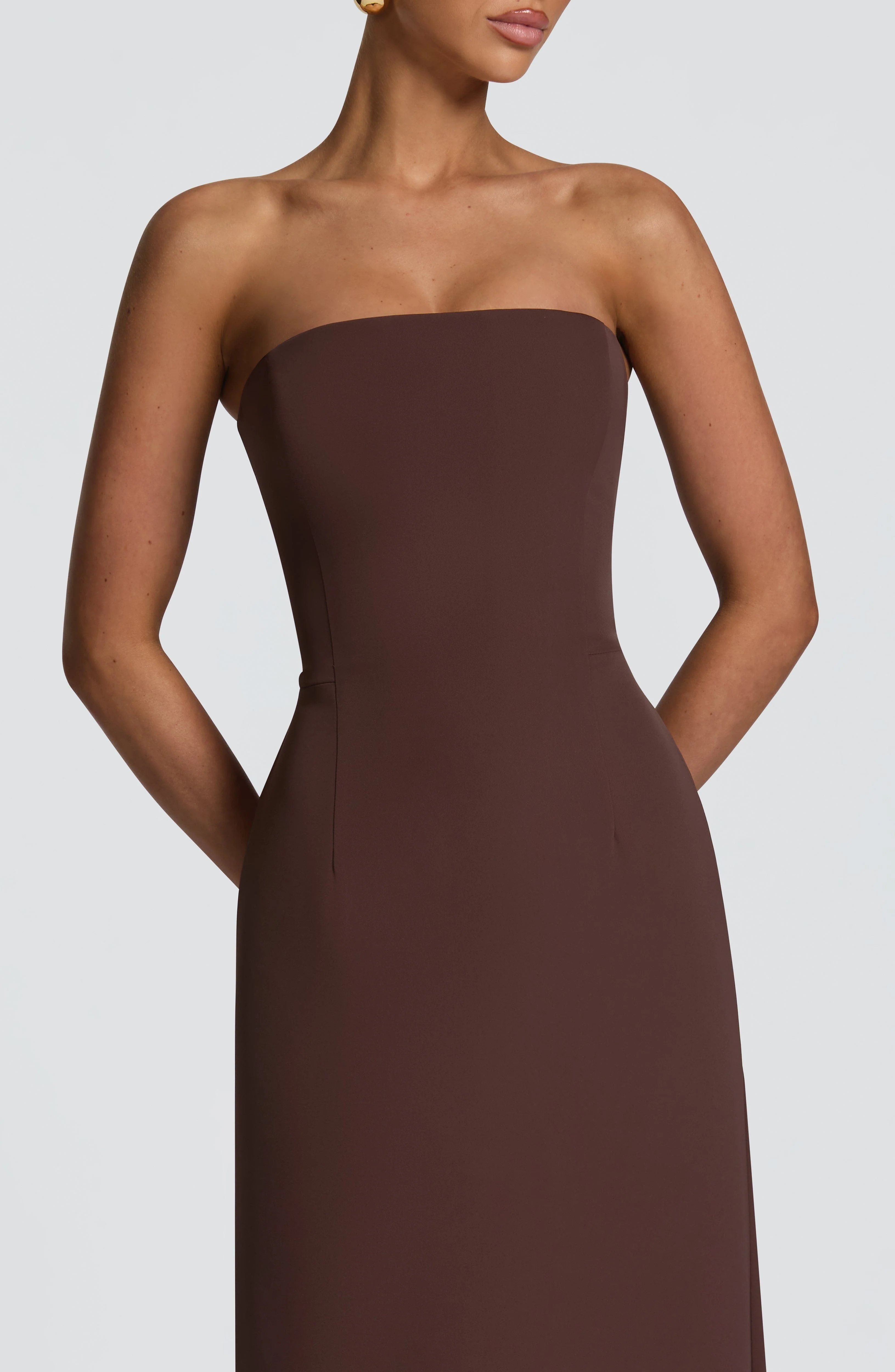 Irmina Maxi Dress - Plum Brown - Image 5