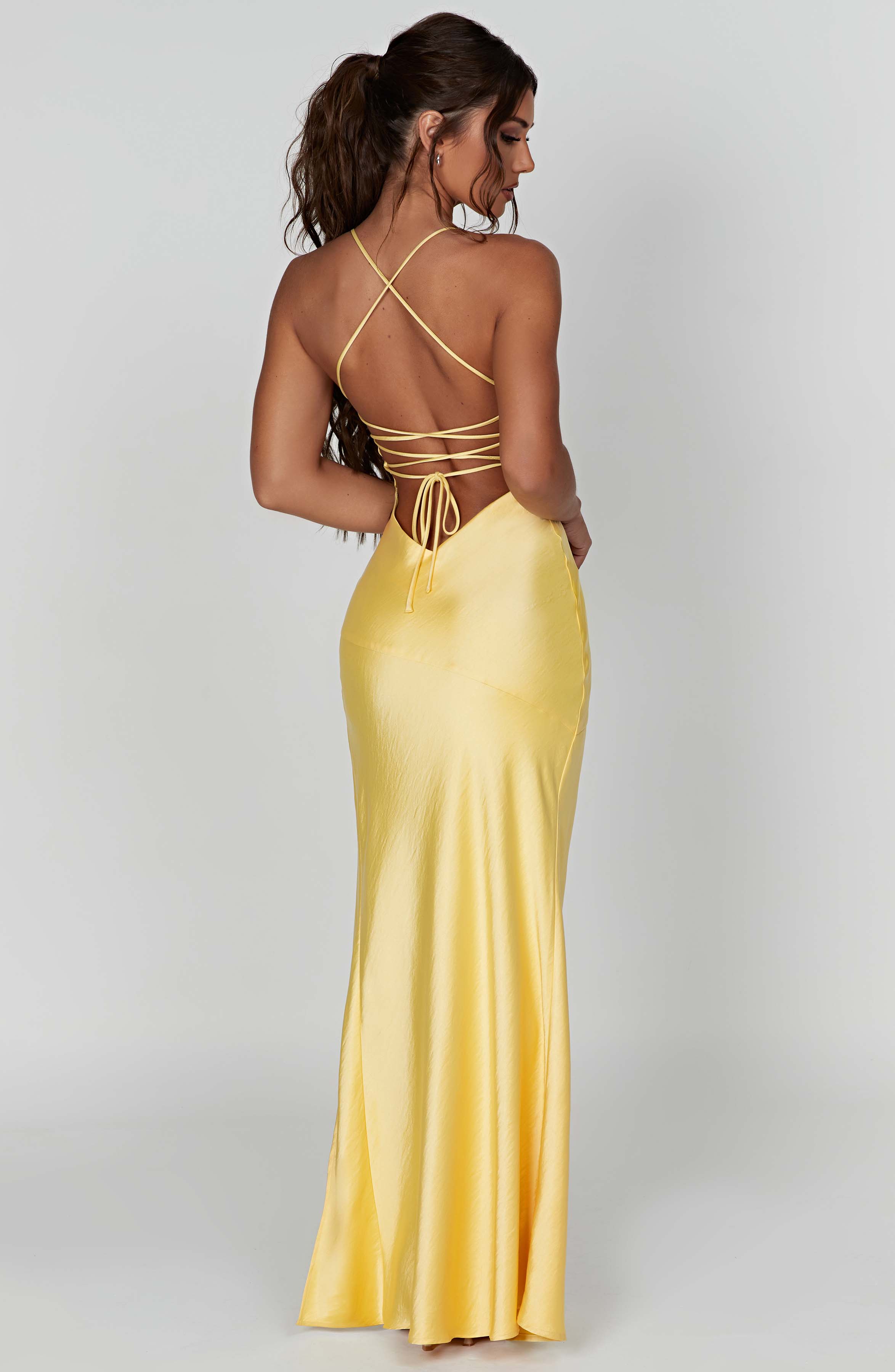 Isobel Maxi Dress - Lemon - Image 9