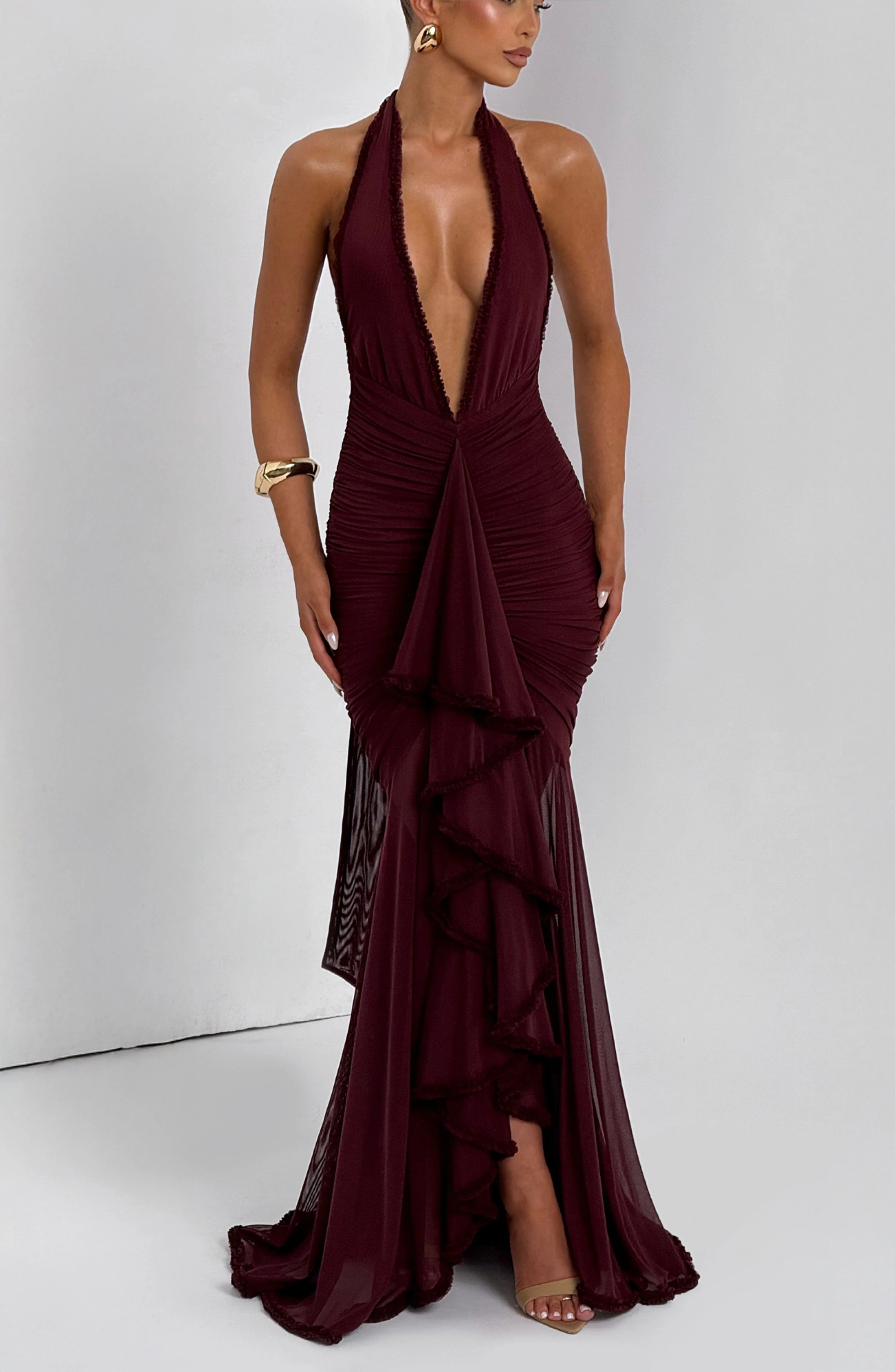 Janessa Maxi Dress - Cherry Lacquer - Image 8