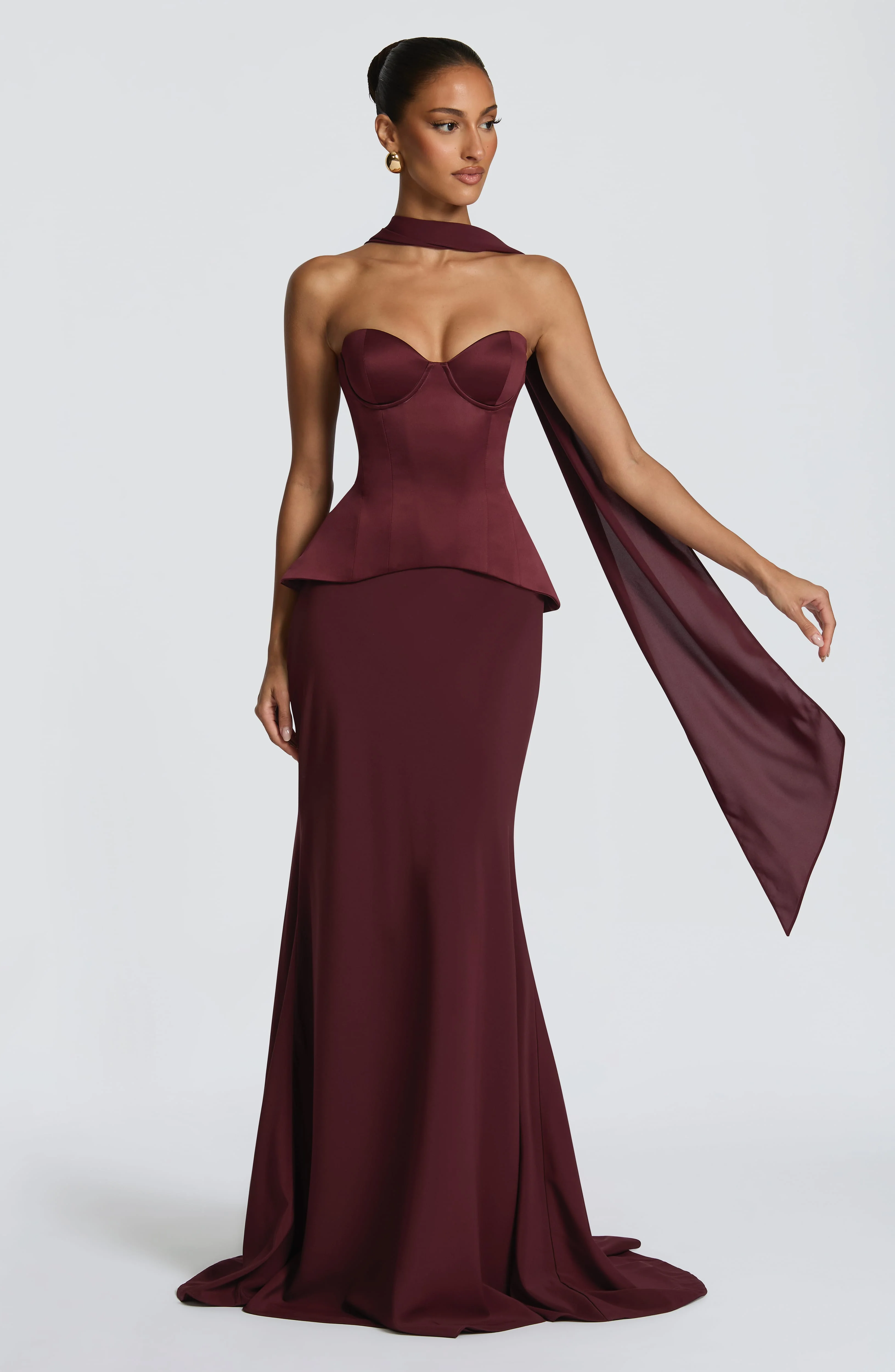 Kaia Maxi Skirt - Cherry Lacquer - Image 7