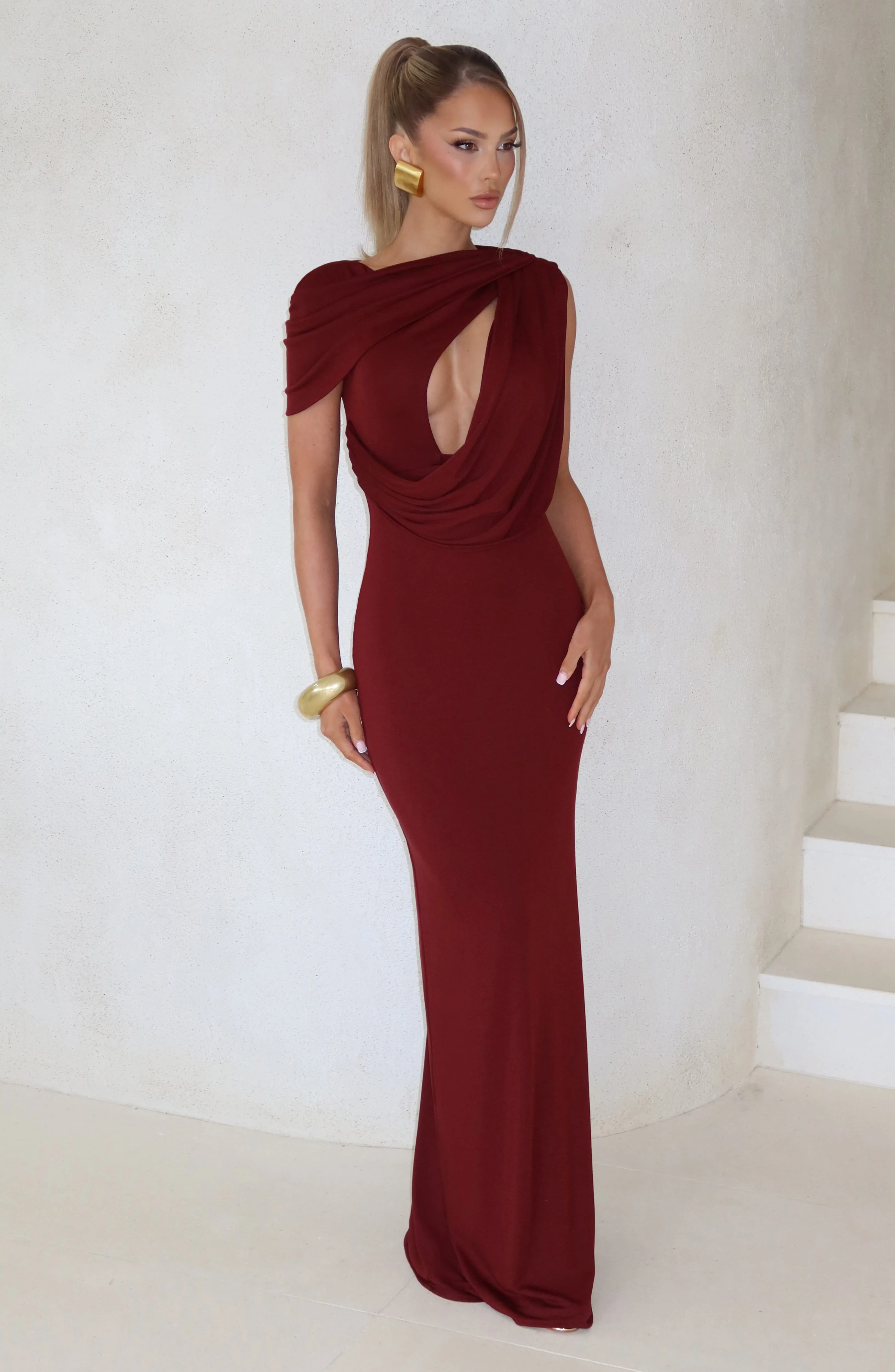 Kalina Maxi Dress - Cherry Lacquer - Image 2