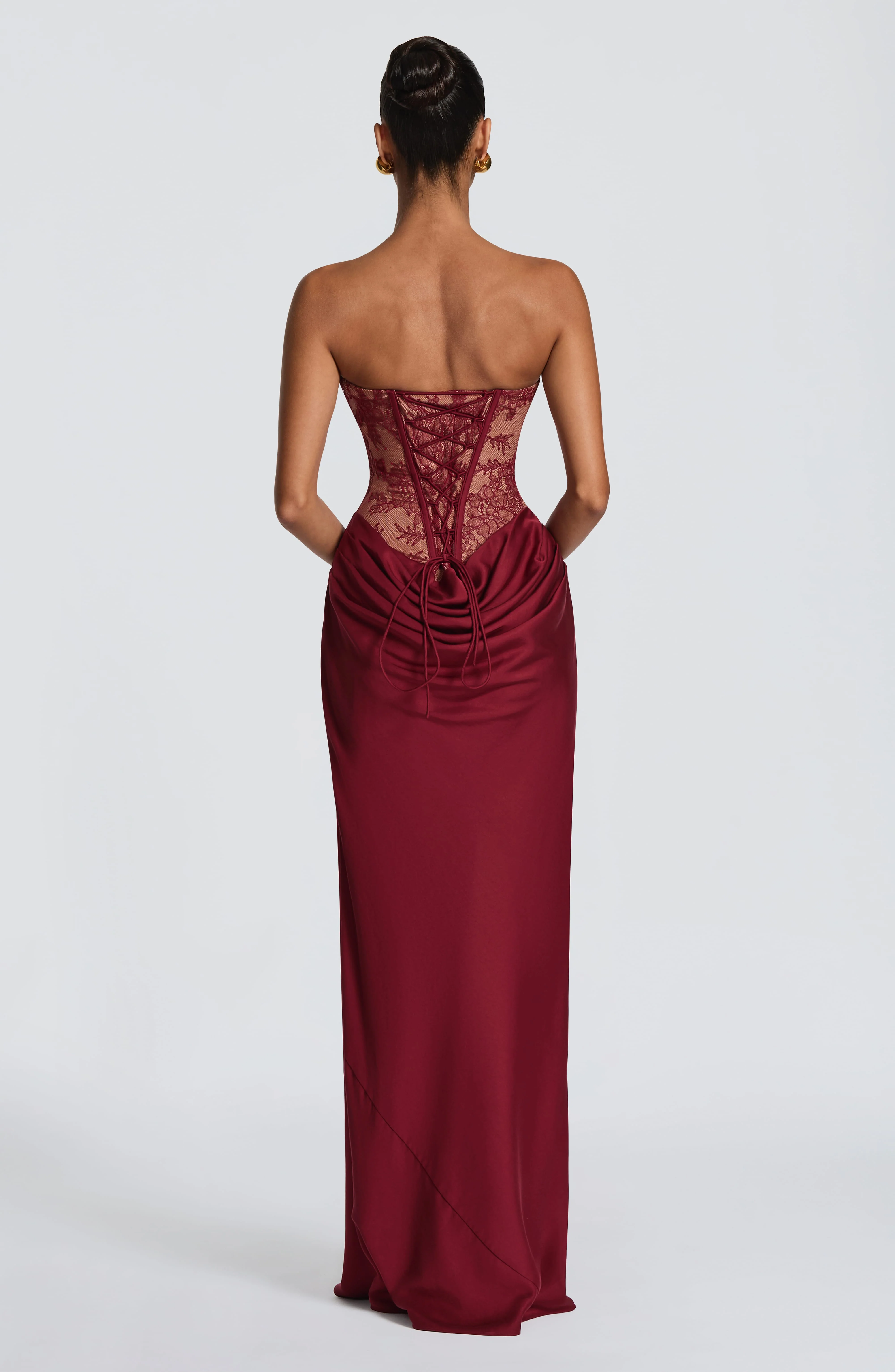Kathleen Maxi Dress - Burgundy - Image 3