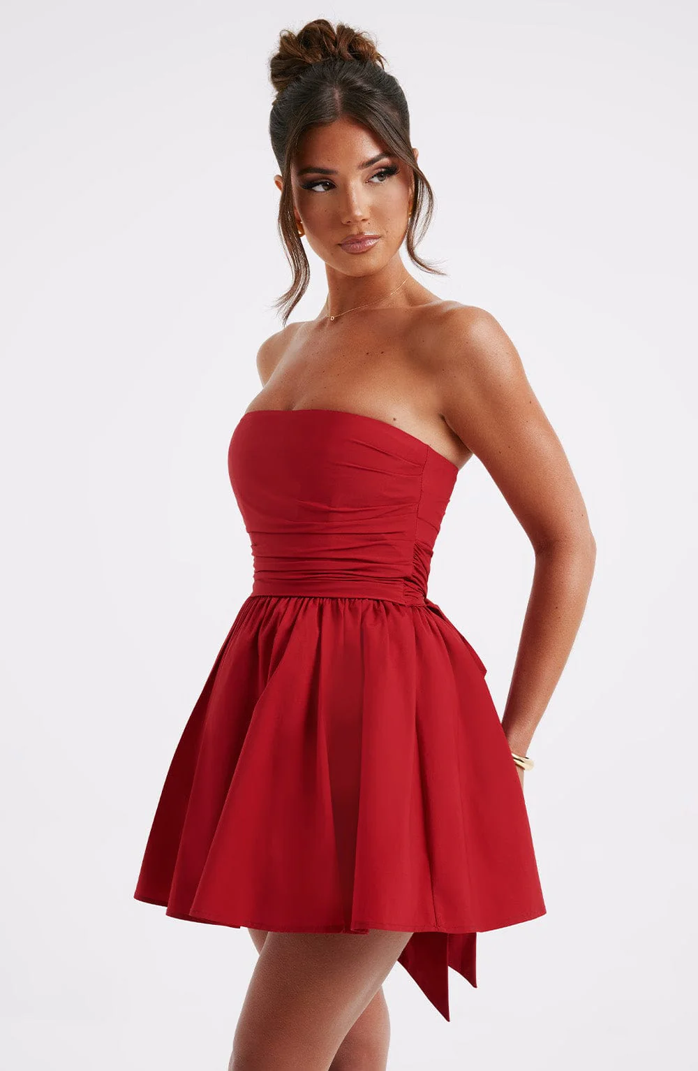 Katrina Mini Dress - Red - Image 3
