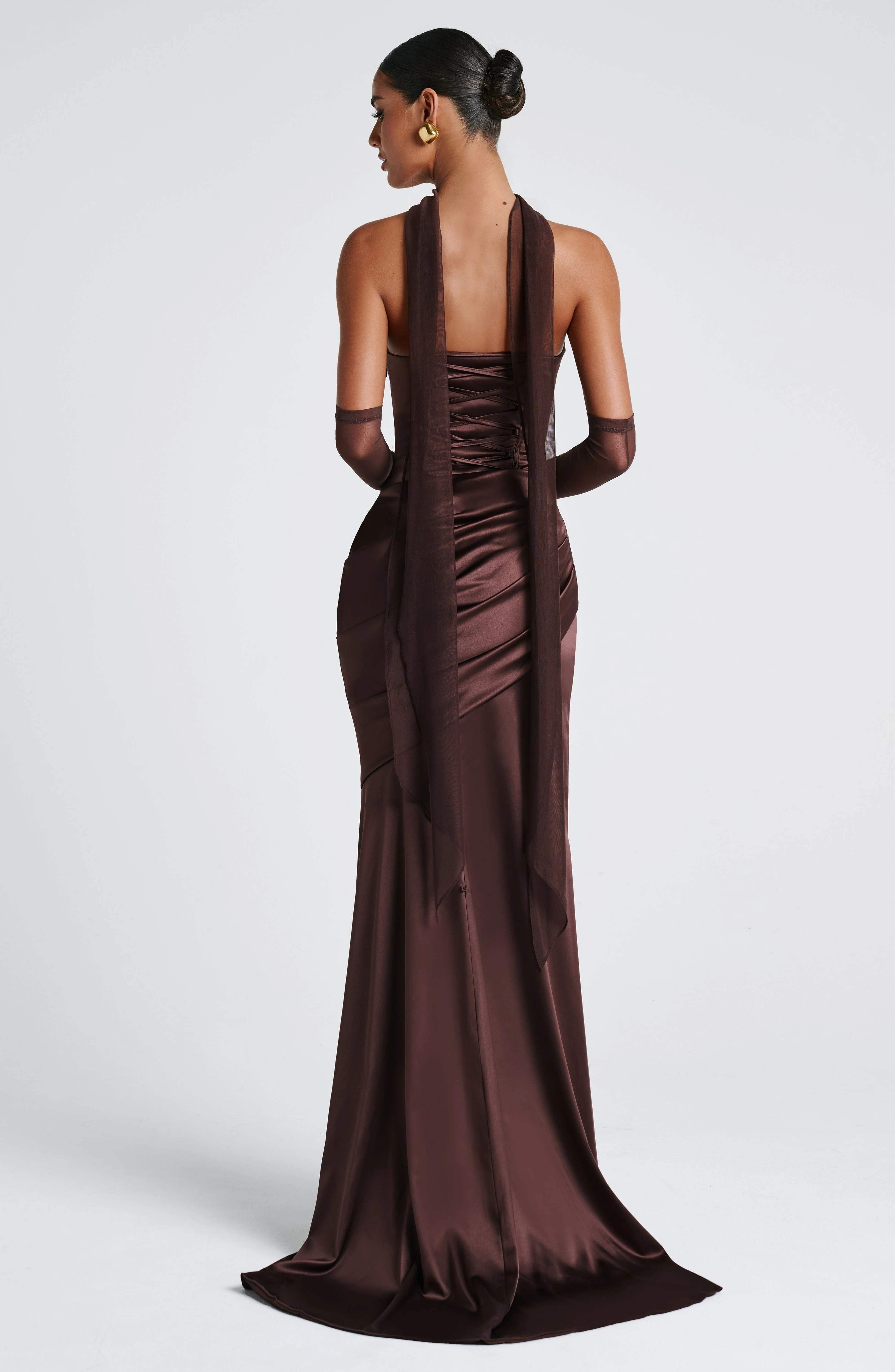 Kensington Maxi Dress - Plum Brown - Image 4