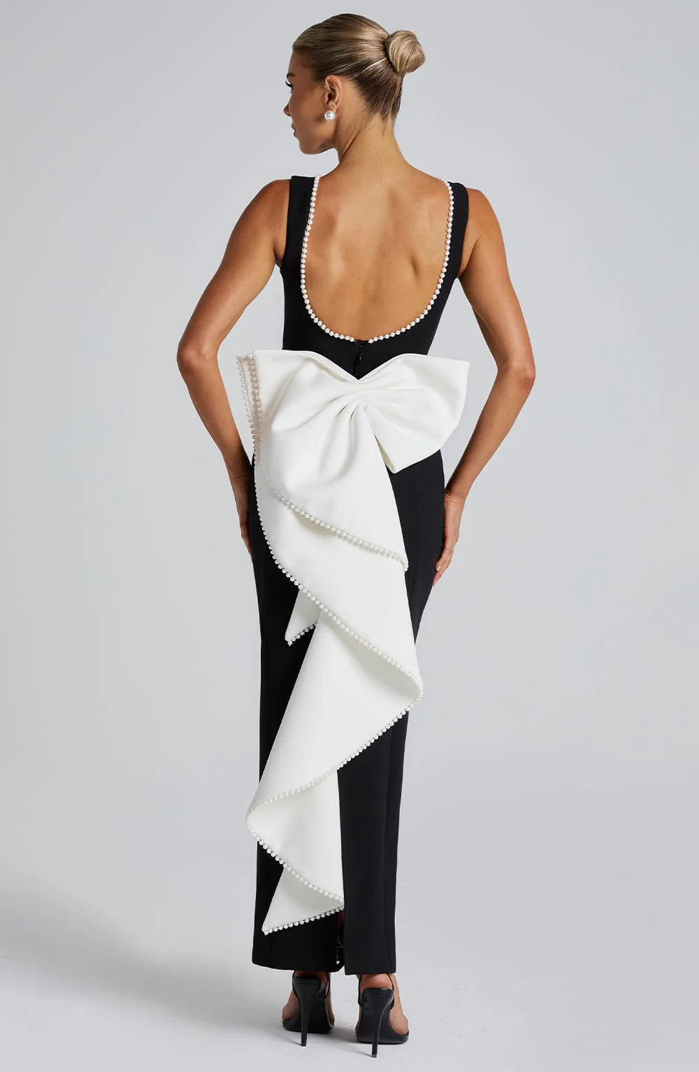 Lana Midaxi Dress - Black/White - Image 8