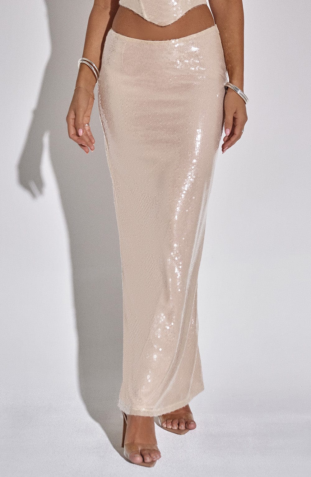 Larisa Maxi Skirt - Nude - Image 11
