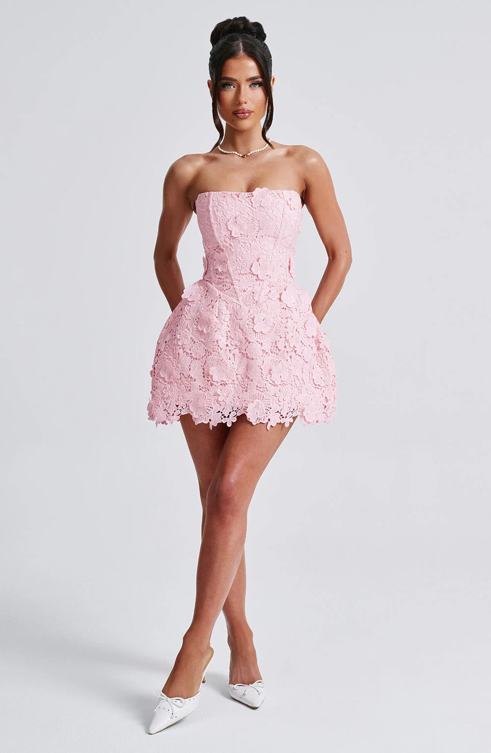 Leona Mini Dress - Blush - Image 10