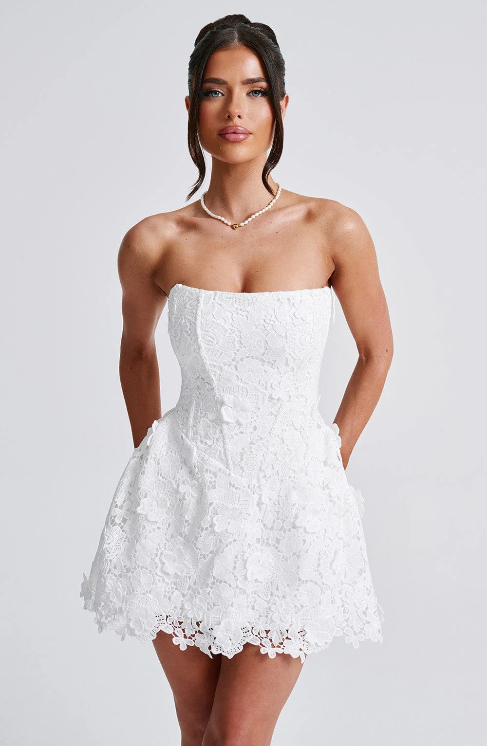 Leona Mini Dress - Ivory - Image 5