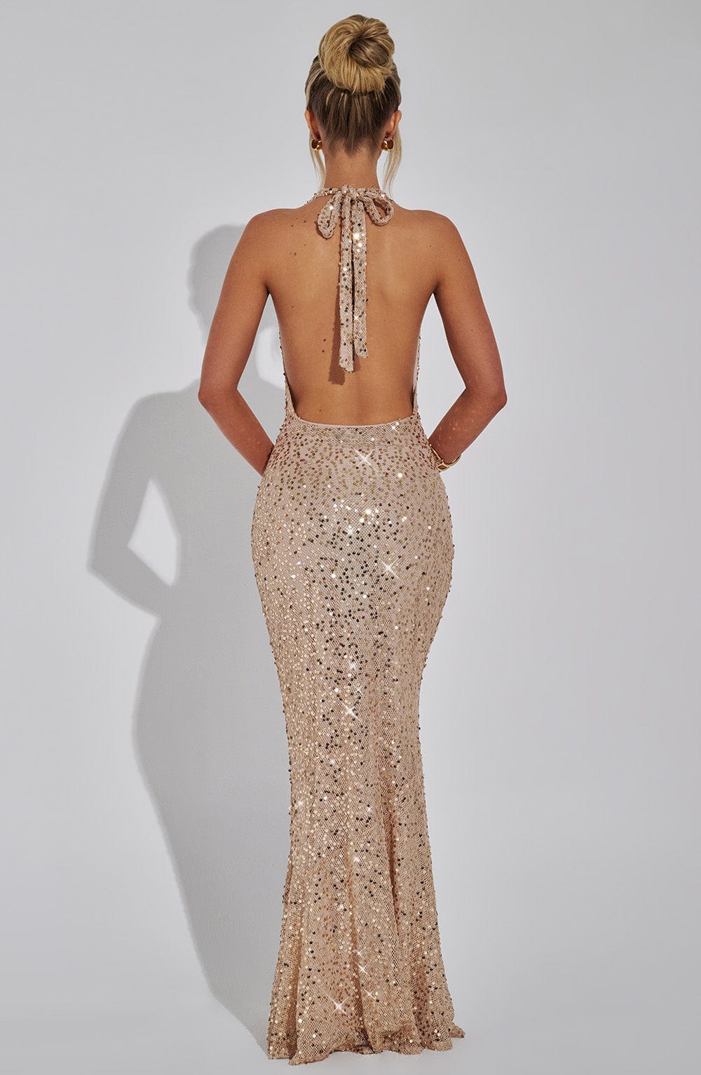 Lorena Maxi Dress - Gold Lined - Image 5