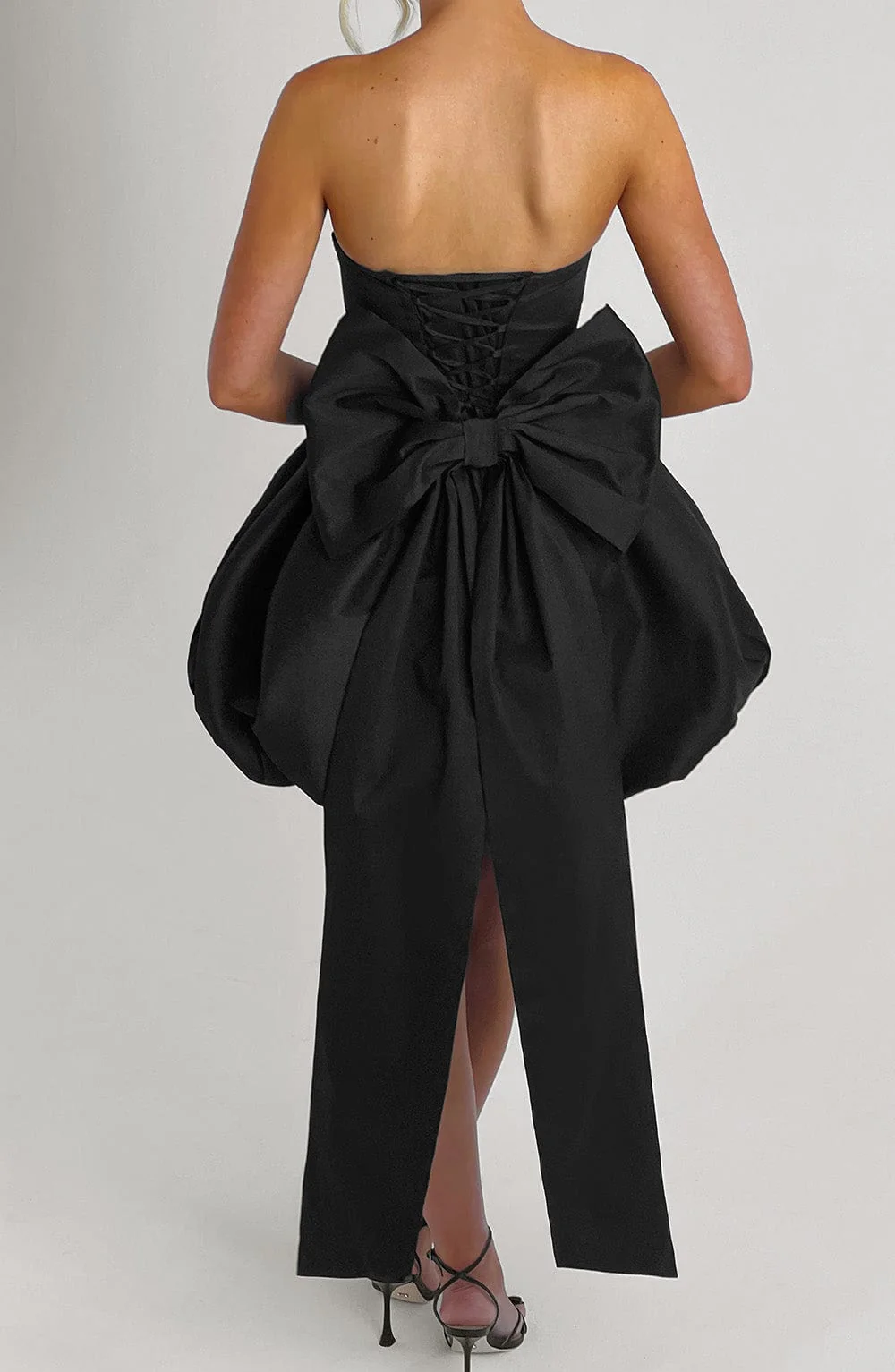 Lotus Mini Dress - Black - Image 10