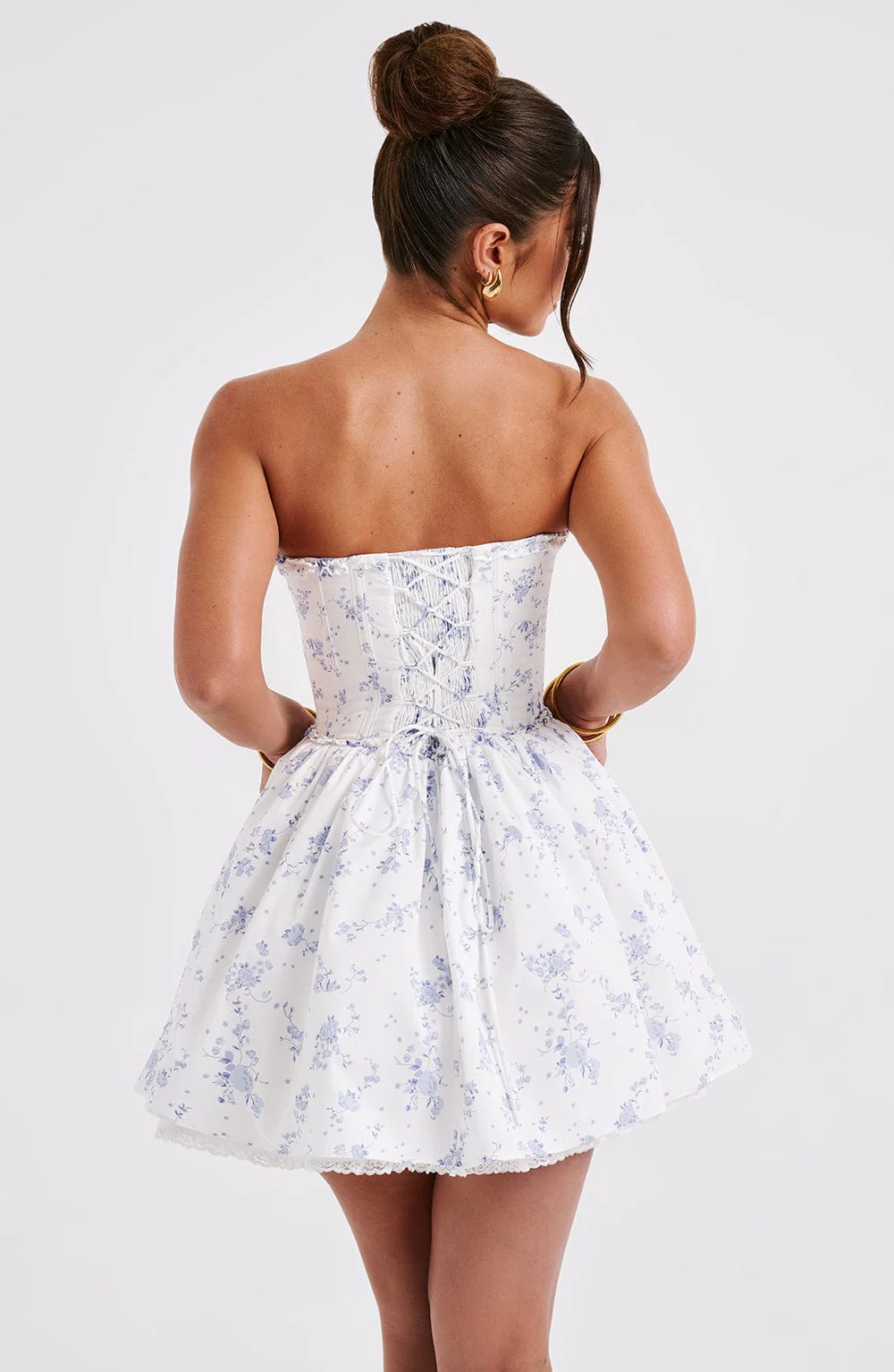 Maeve Mini Dress - Blue Ditsy Print - Image 2