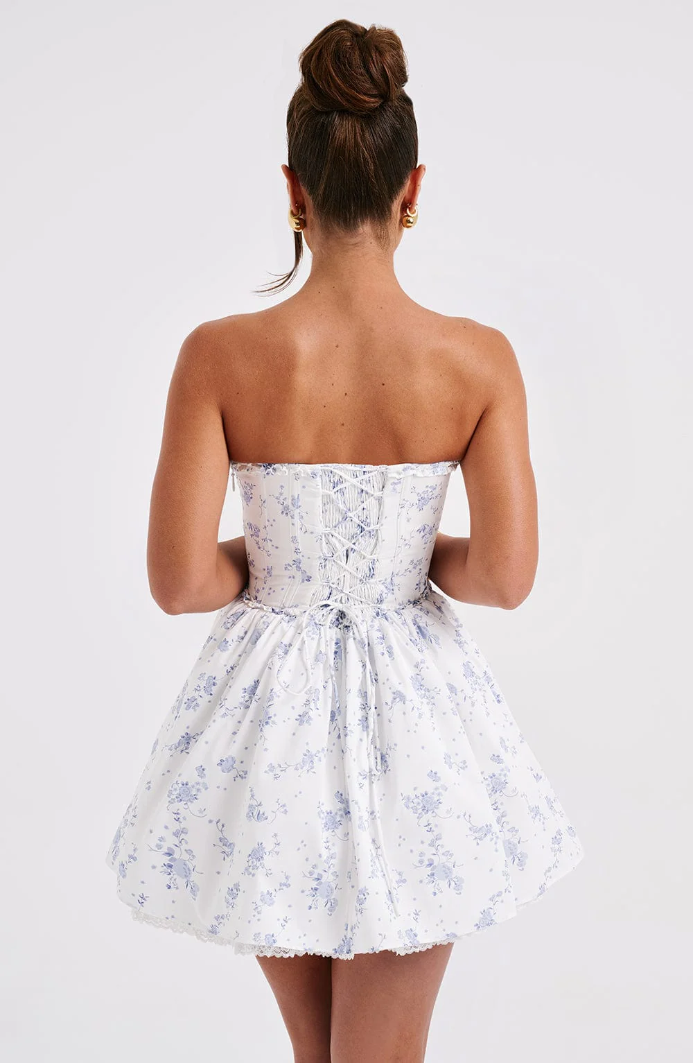 Maeve Mini Dress - Blue Ditsy Print - Image 6