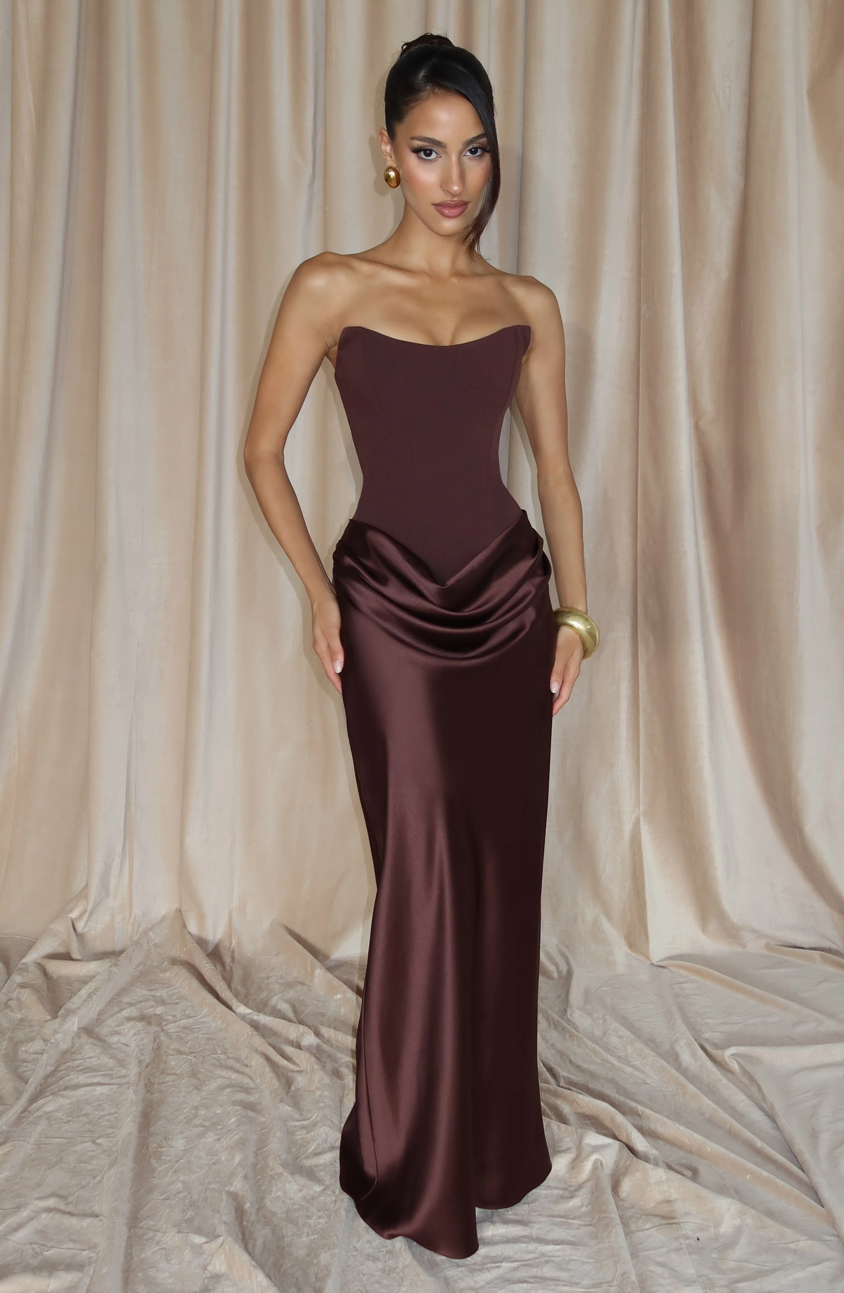 Maggie Maxi Dress - Plum Brown - Image 8