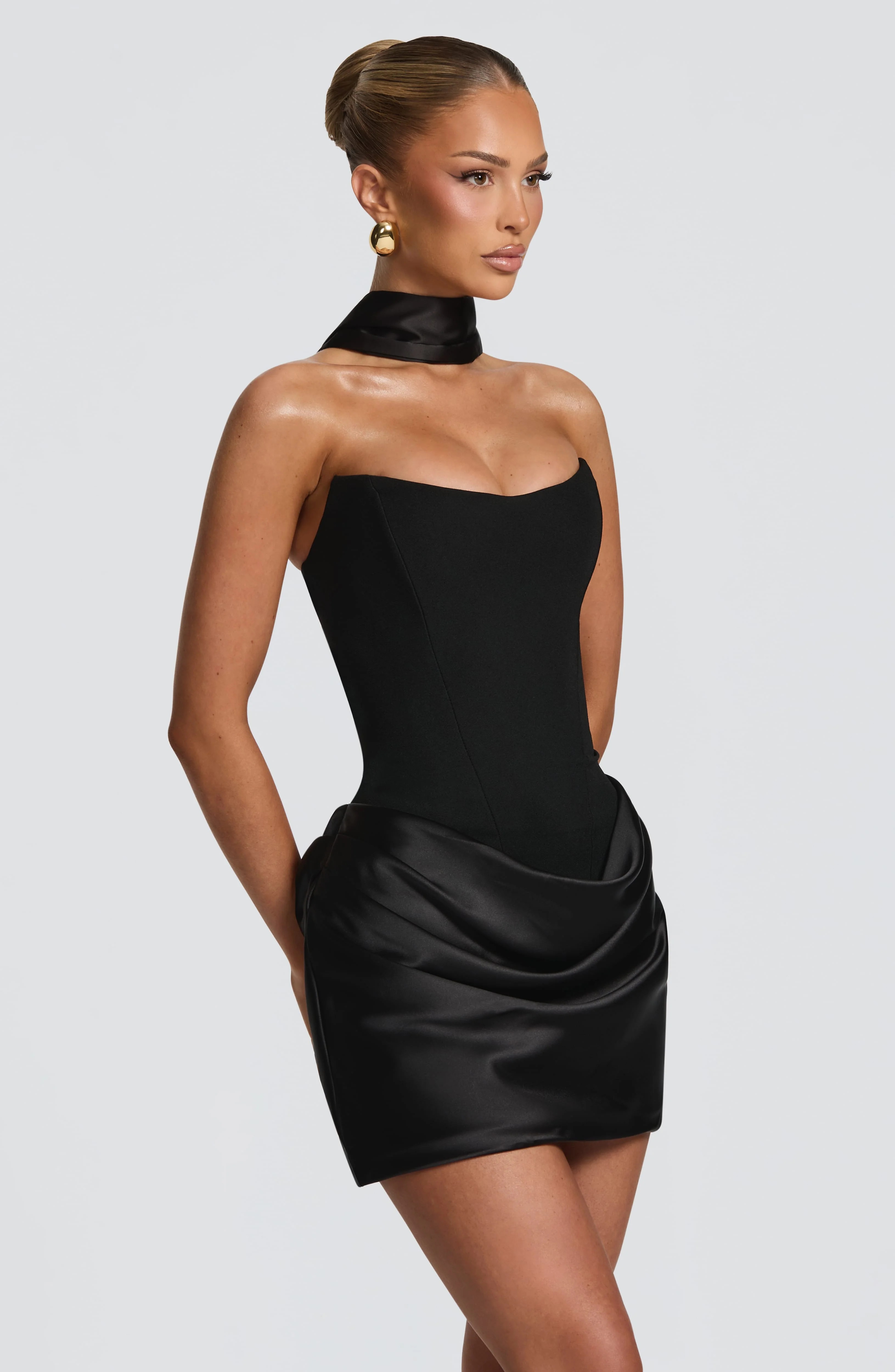 Maggie Mini Dress - Black - Image 3