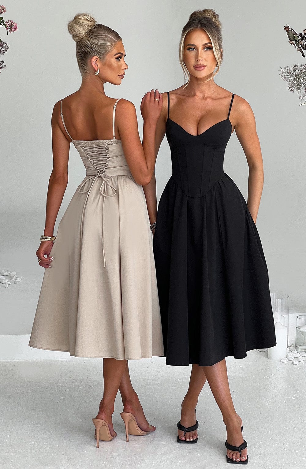 Mariella Midi Dress - Black - Image 6