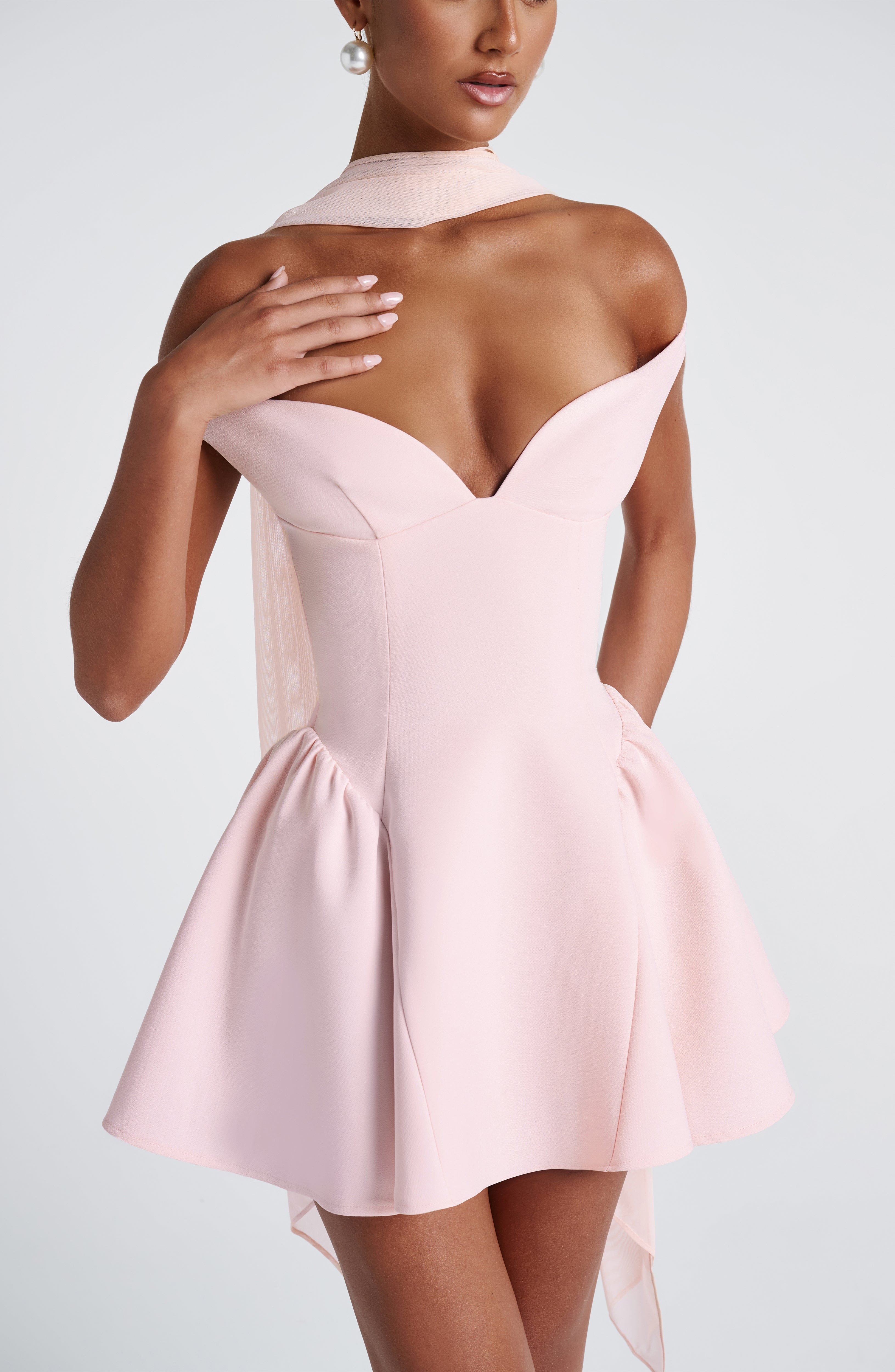 Marla Mini Dress - Blush - Image 8