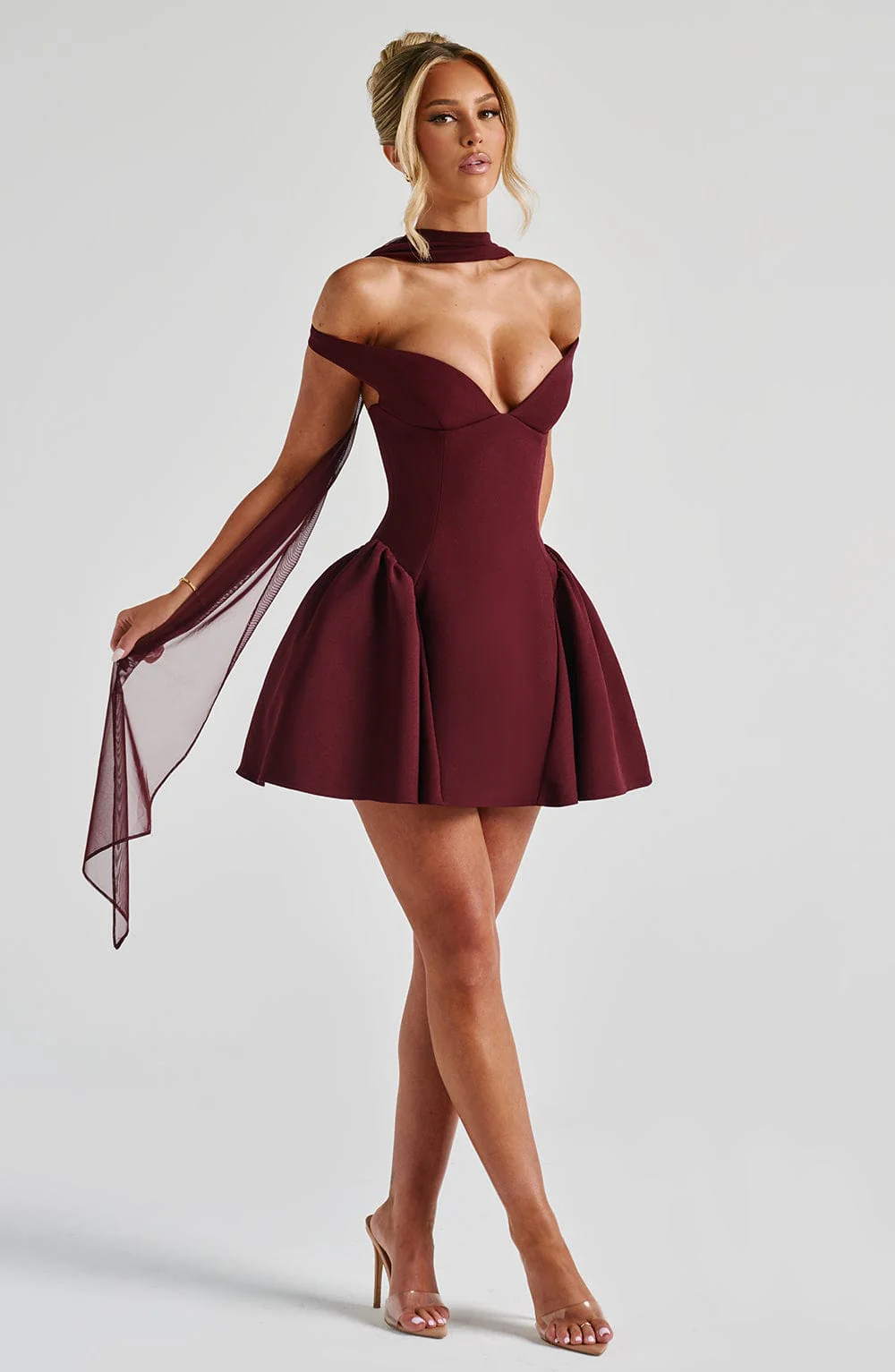 Marla Mini Dress - Cherry Lacquer - Image 15