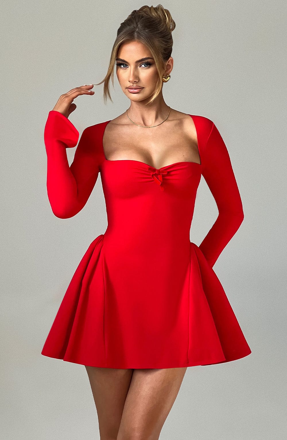 Megan Mini Dress - Red - Image 14
