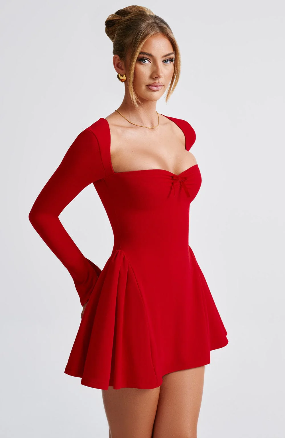 Megan Mini Dress - Red - Image 7