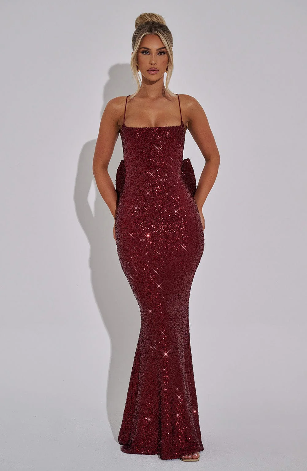 Meridith Maxi Dress - Wine - Image 2