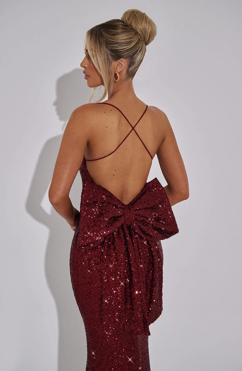 Meridith Maxi Dress - Wine - Image 5