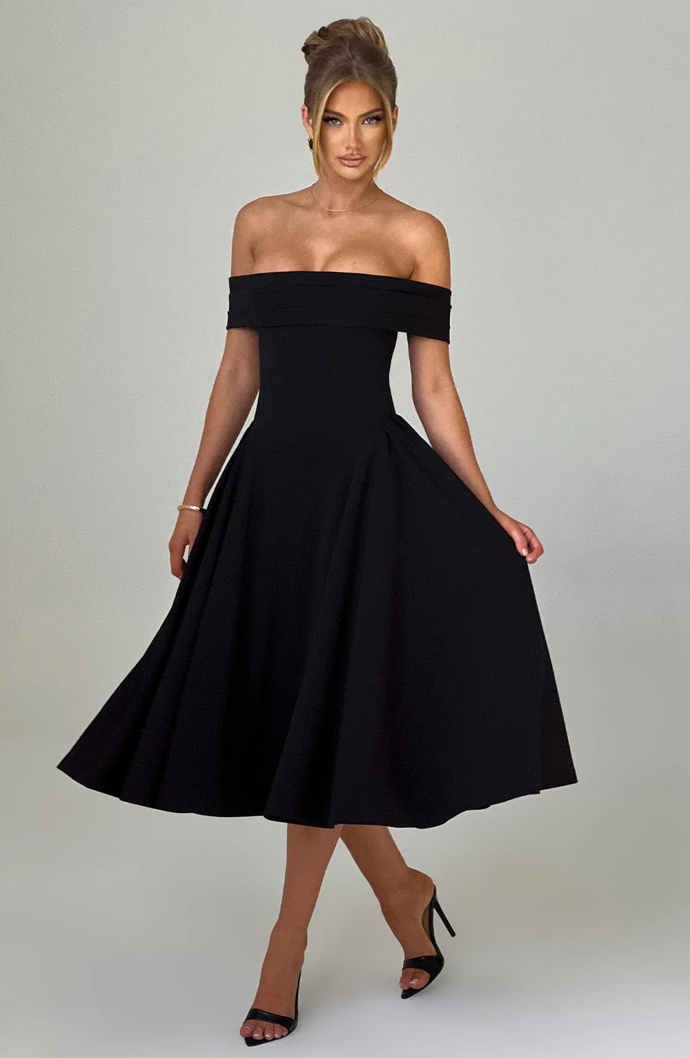 Miranda Midi Dress - Black - Image 12