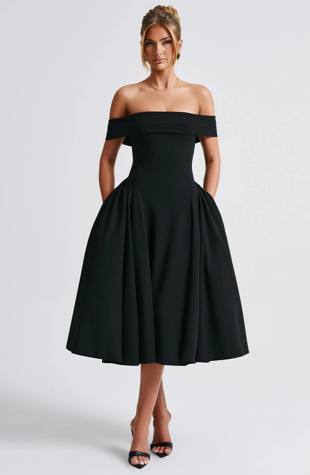 Miranda Midi Dress - Black - Image 8
