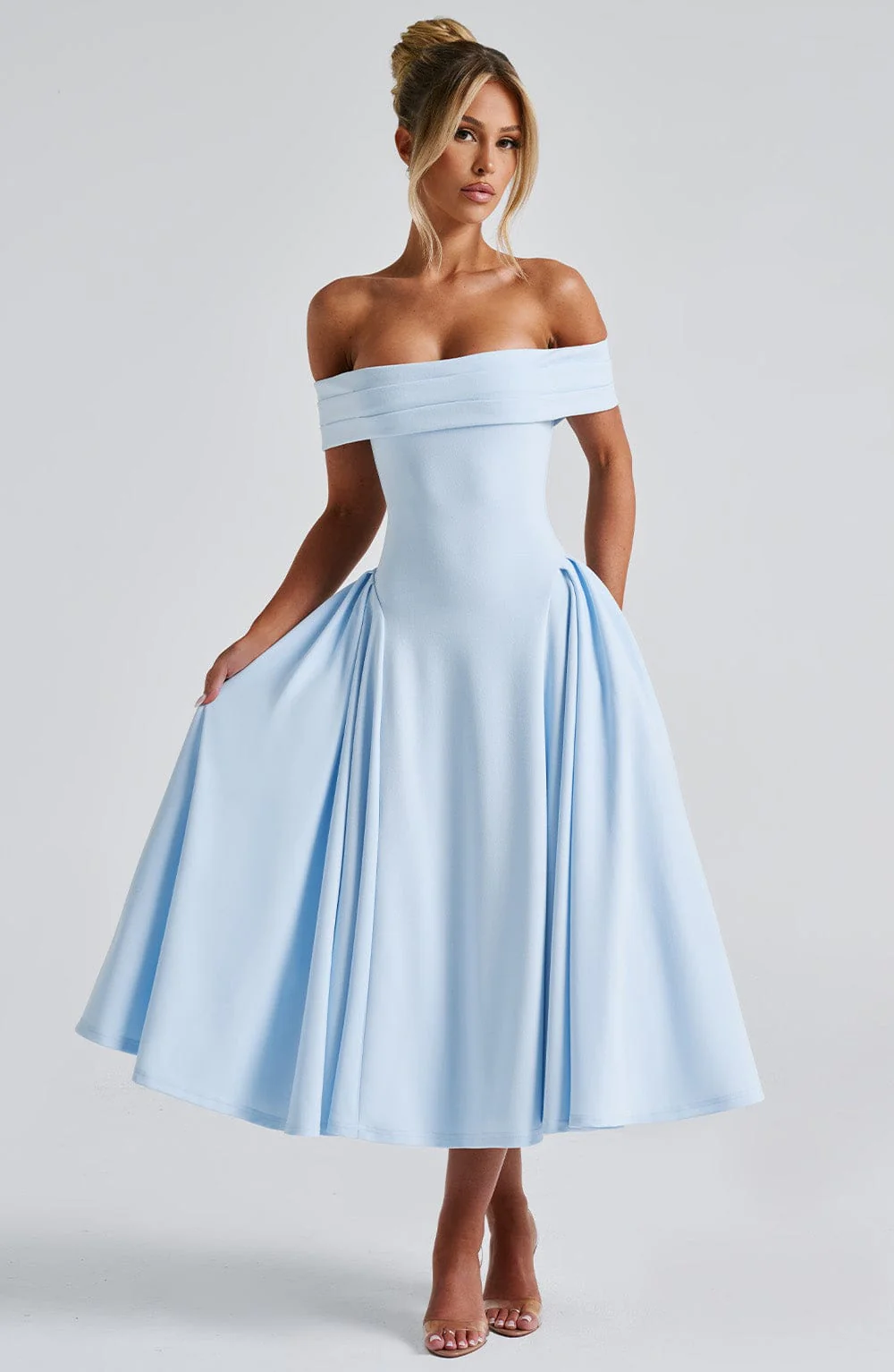 Miranda Midi Dress - Blue - Image 9
