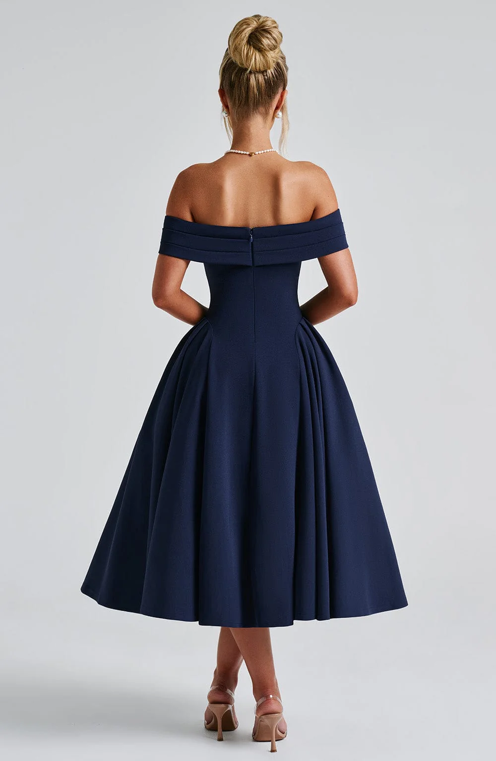 Miranda Midi Dress - Navy - Image 2