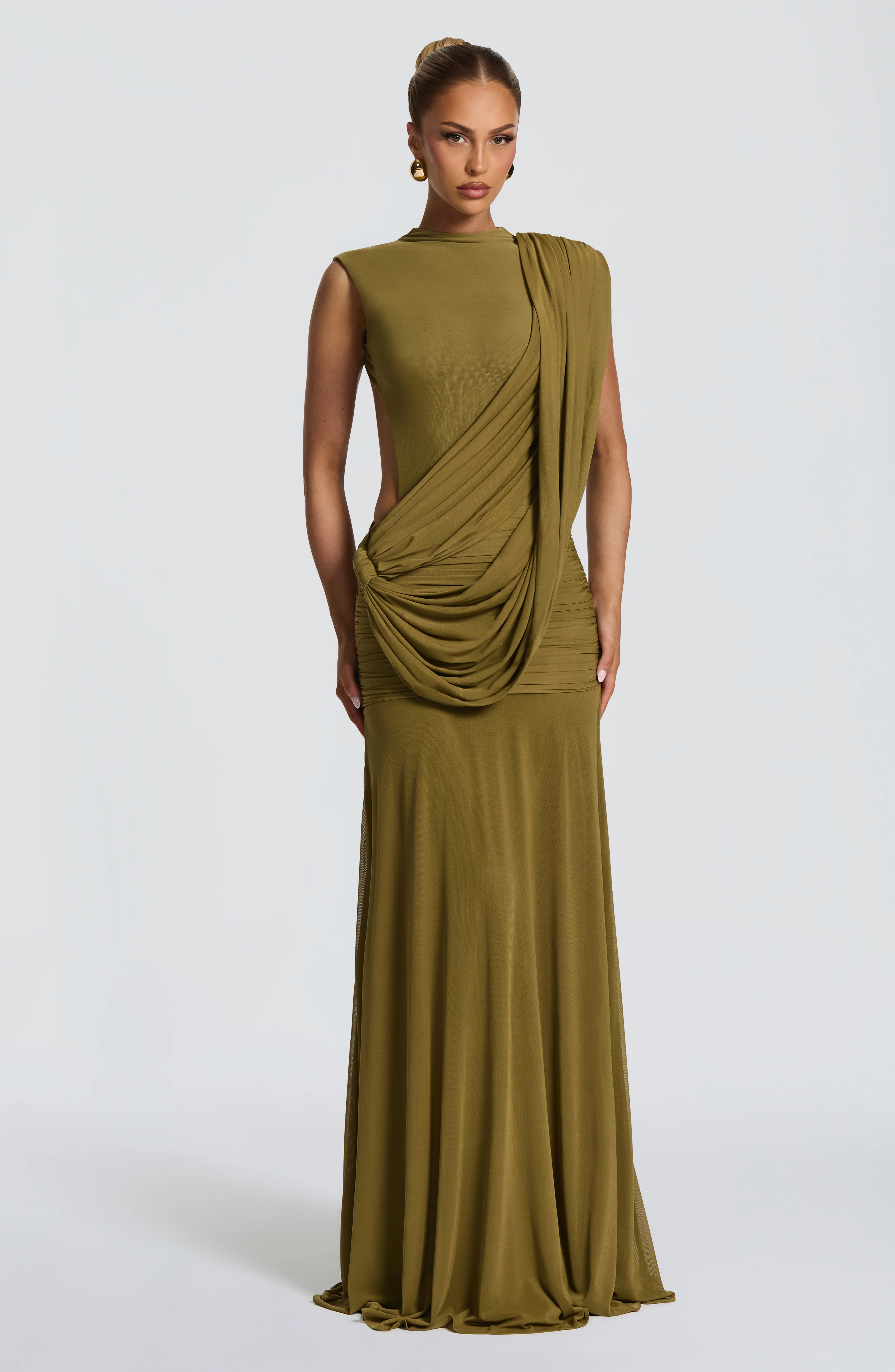 Mireya Maxi Dress - Deep Olive - Image 6