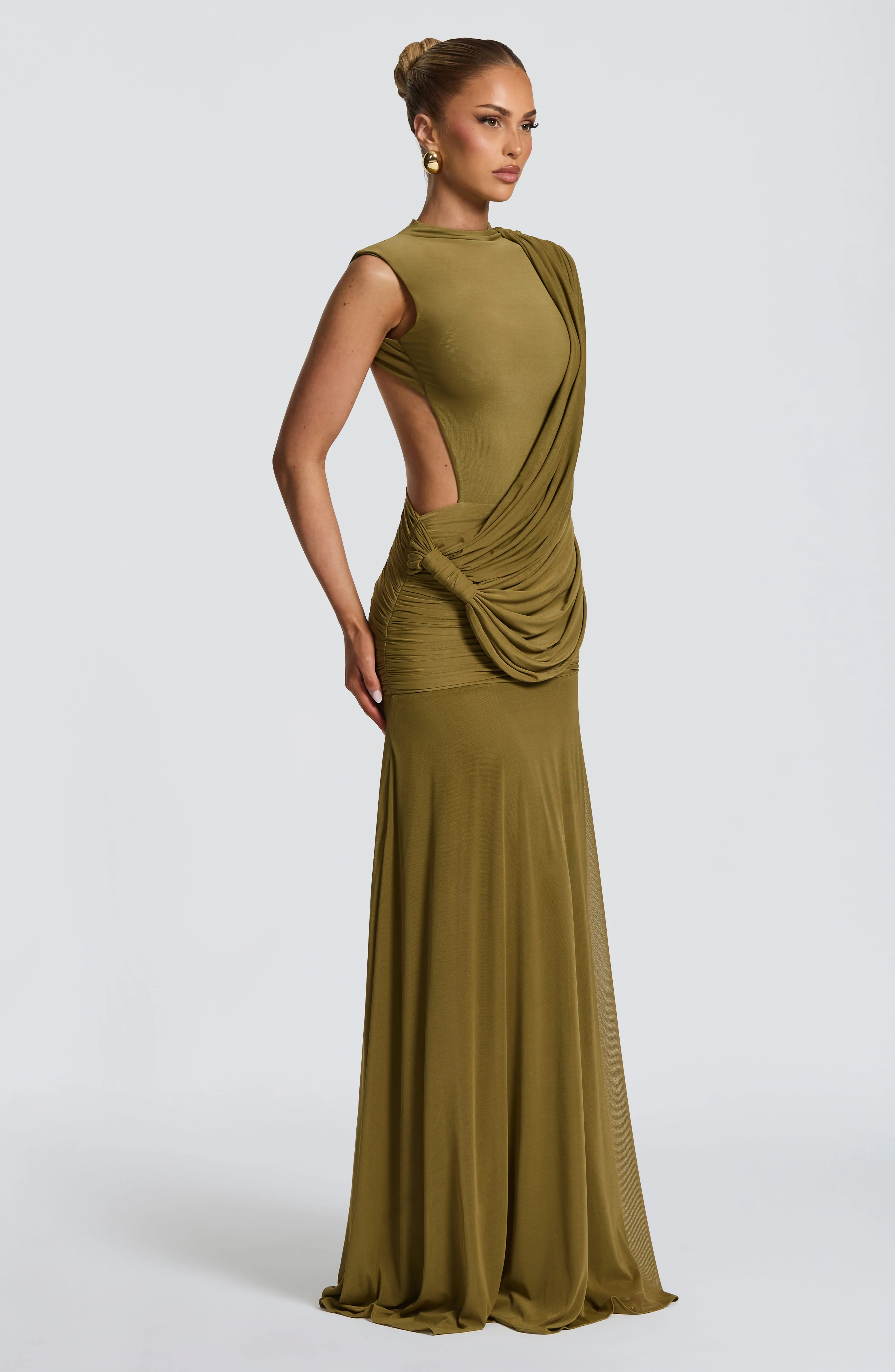Mireya Maxi Dress - Deep Olive - Image 7