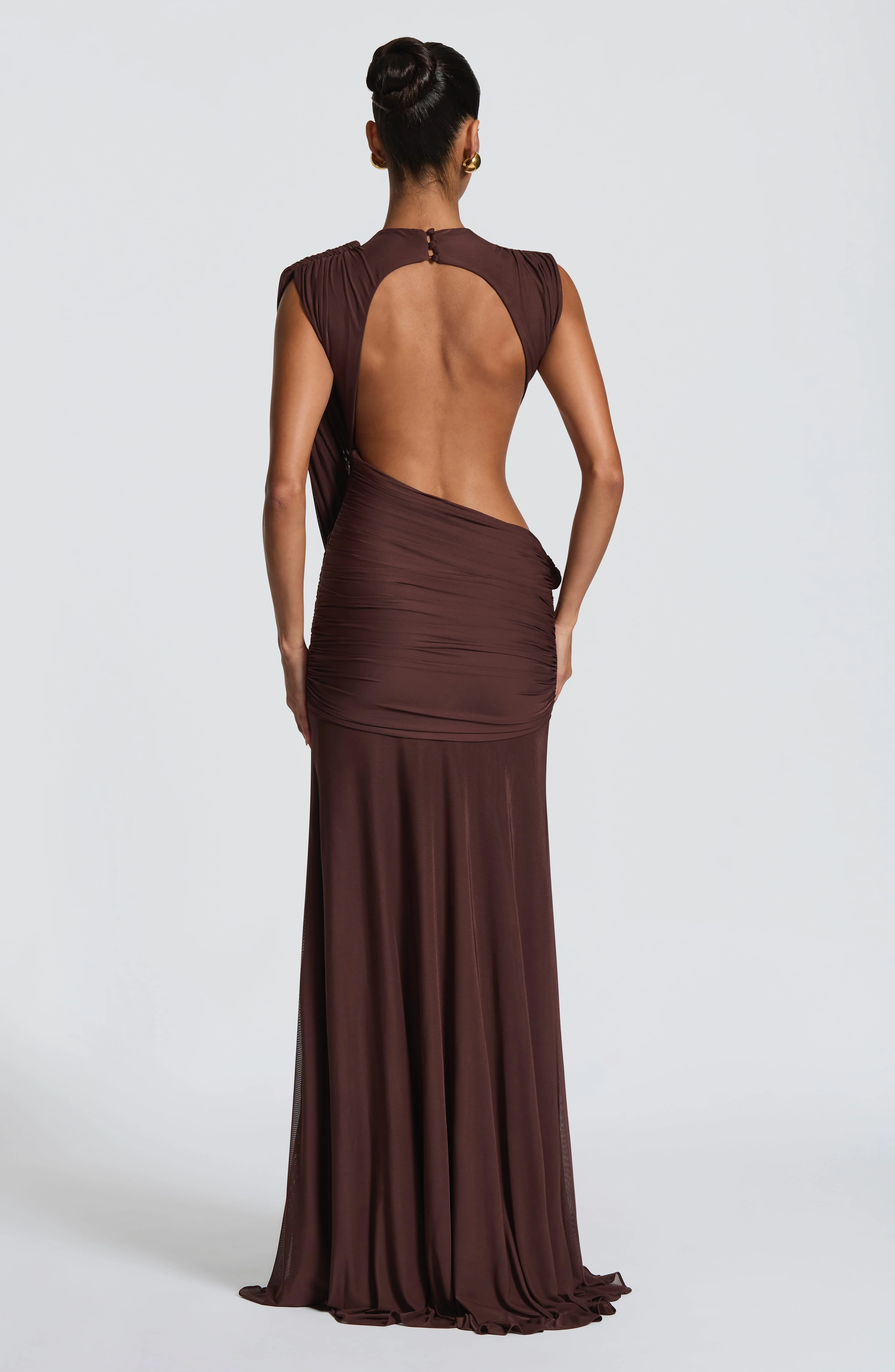 Mireya Maxi Dress - Plum Brown - Image 2
