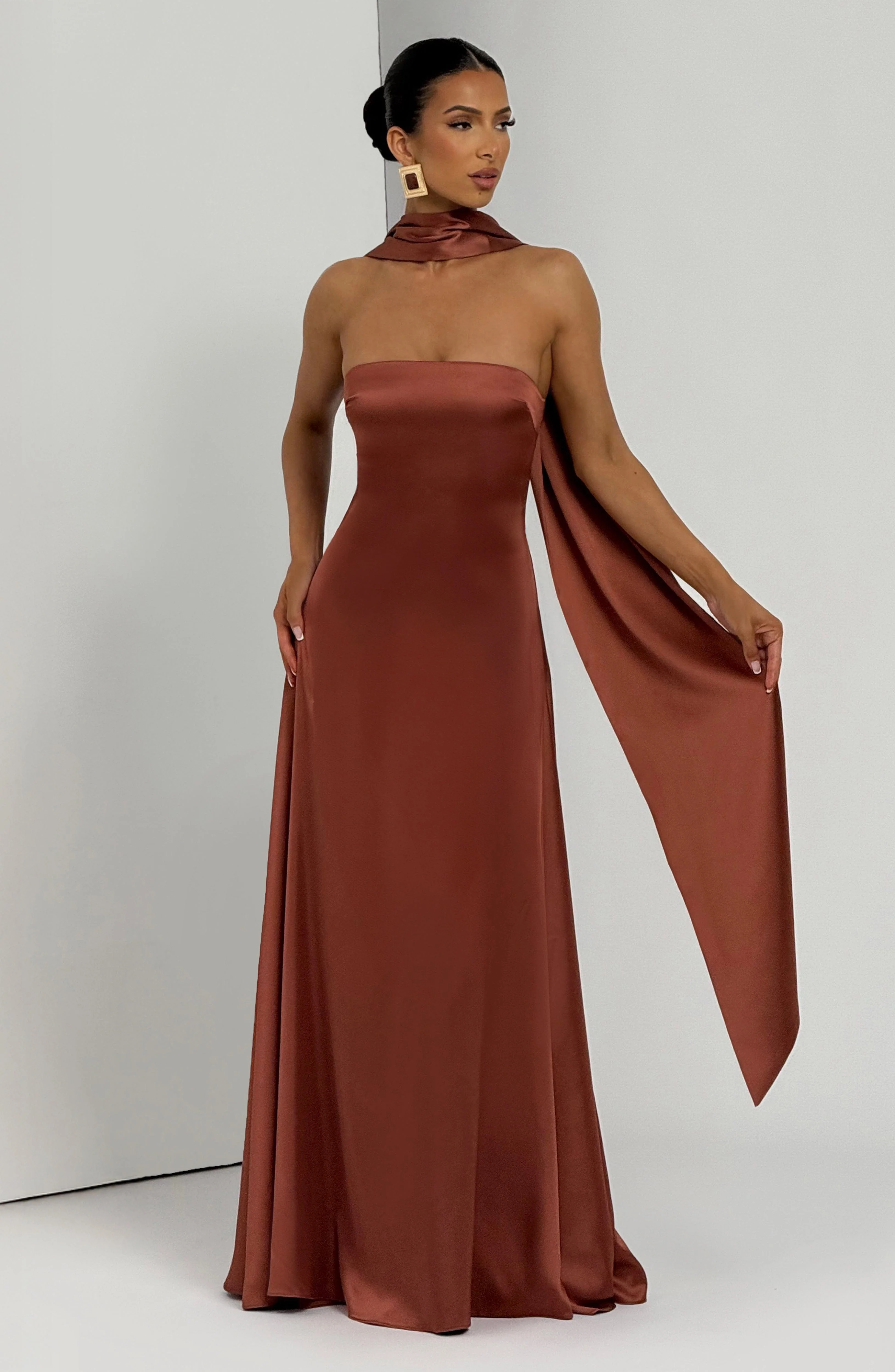 Morven Maxi Dress - Rust - Image 7