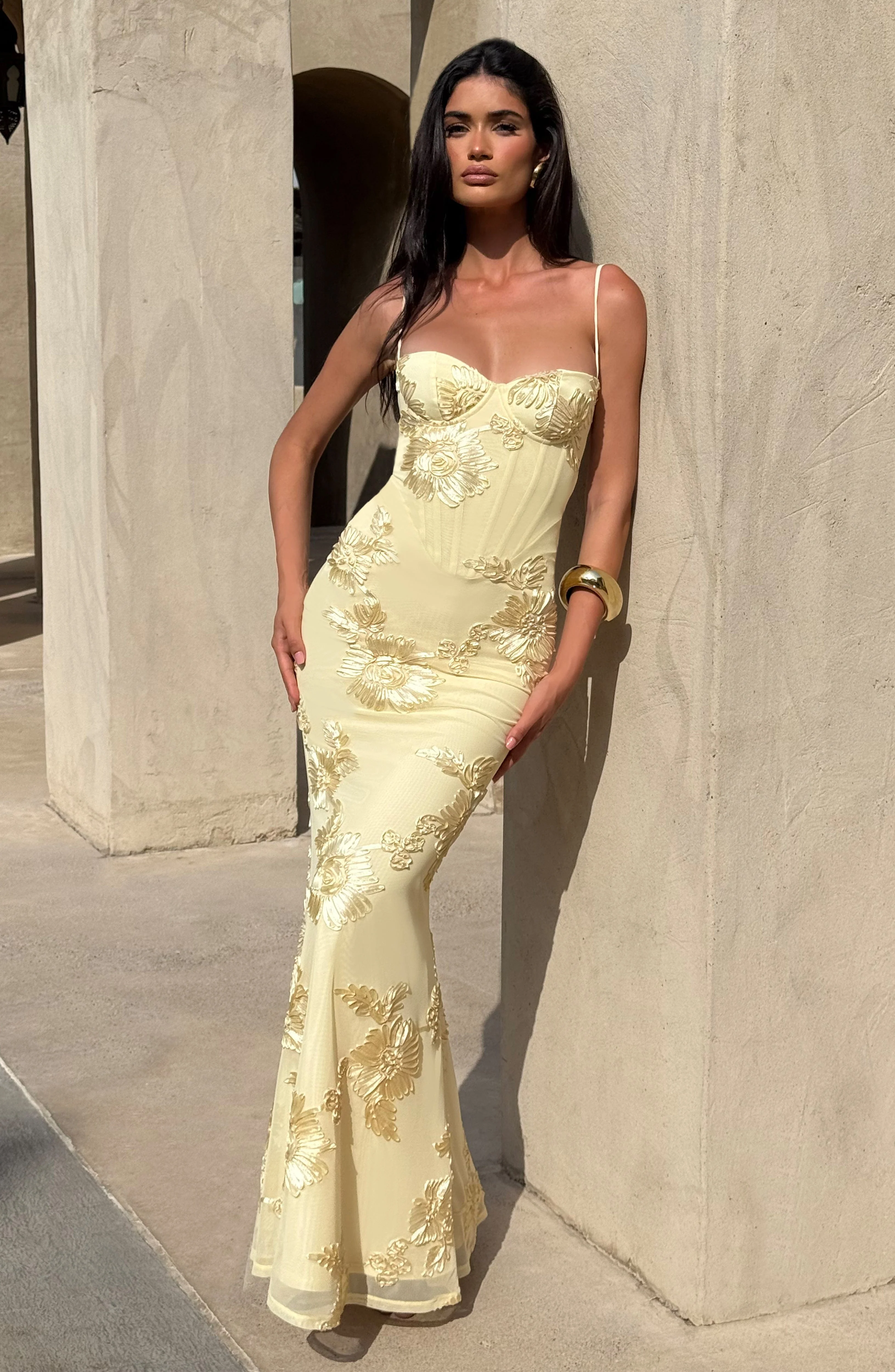 Nefertiti Maxi Dress - Lemon - Image 5