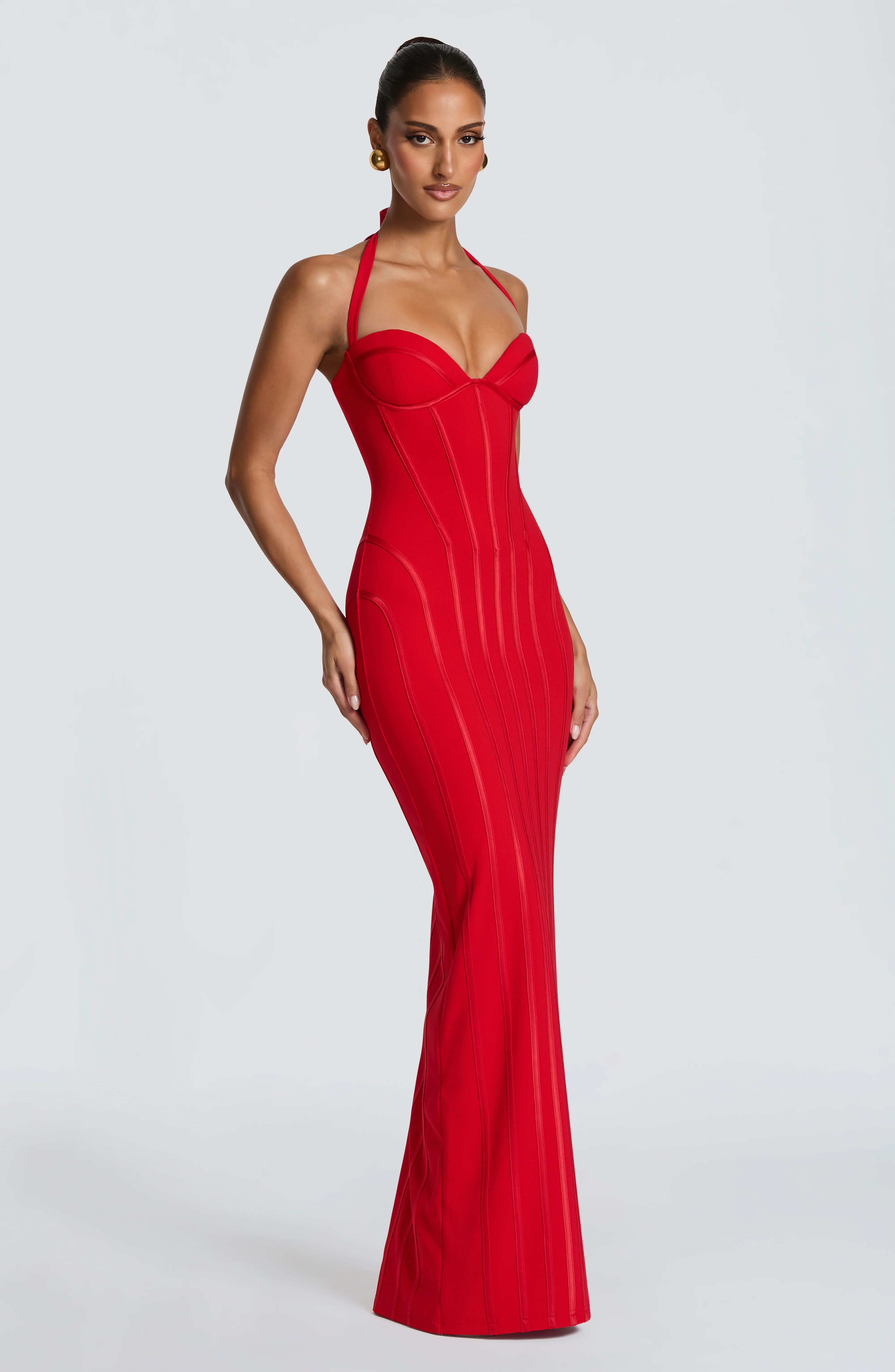 Nigella Maxi Dress - Red - Image 5