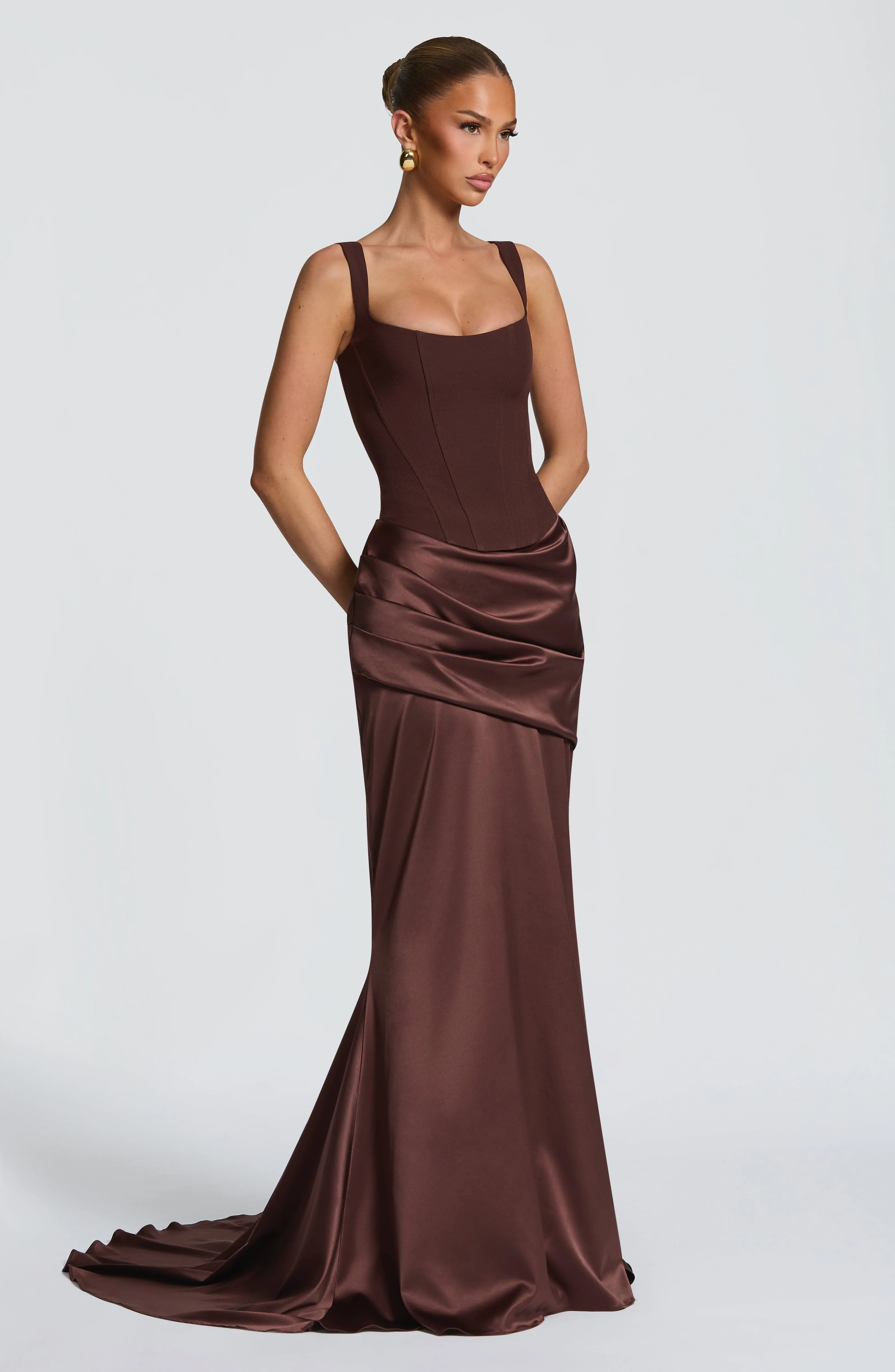 Nixie Corset - Plum Brown - Image 6