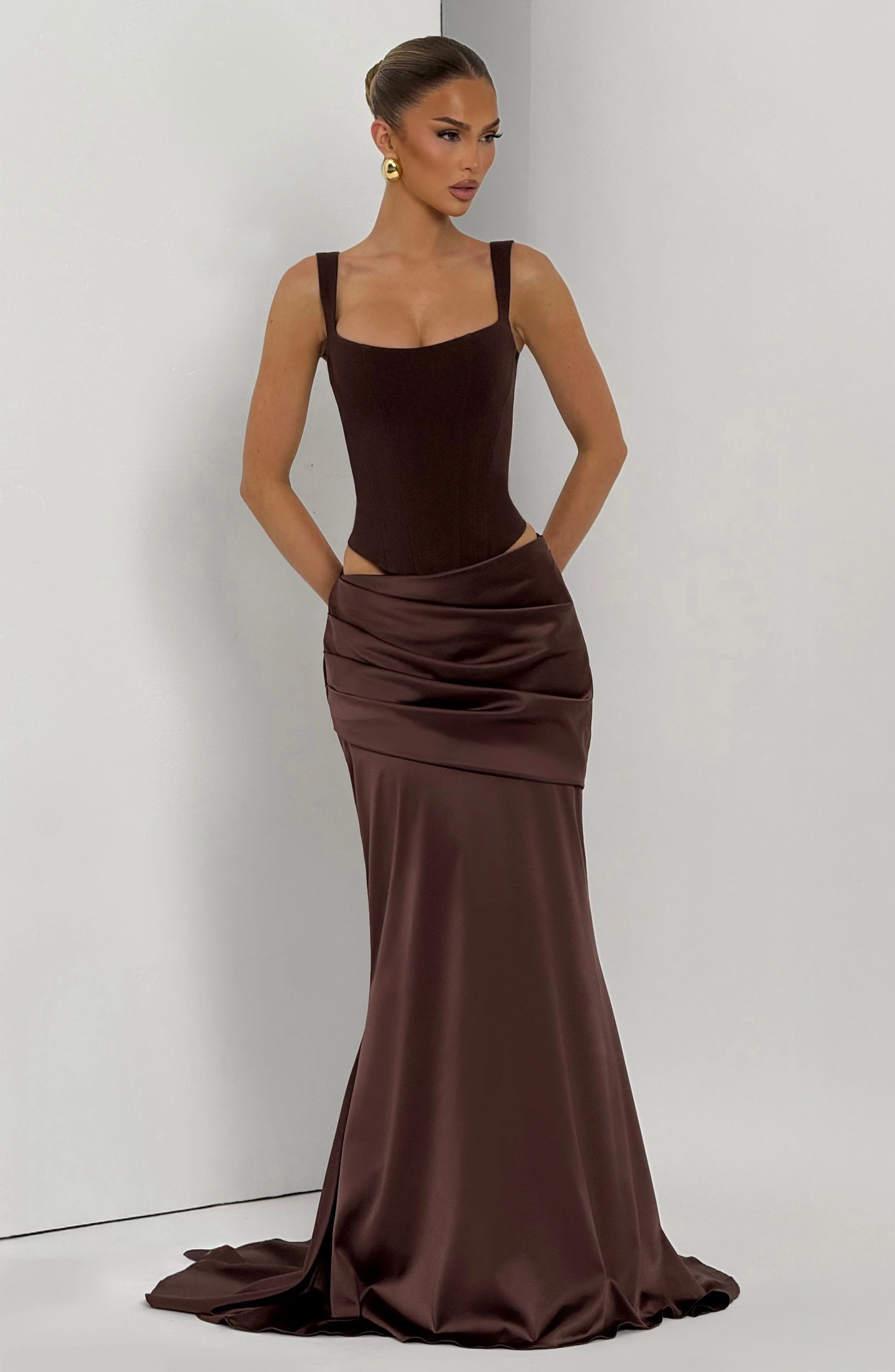 Nixie Corset - Plum Brown - Image 9
