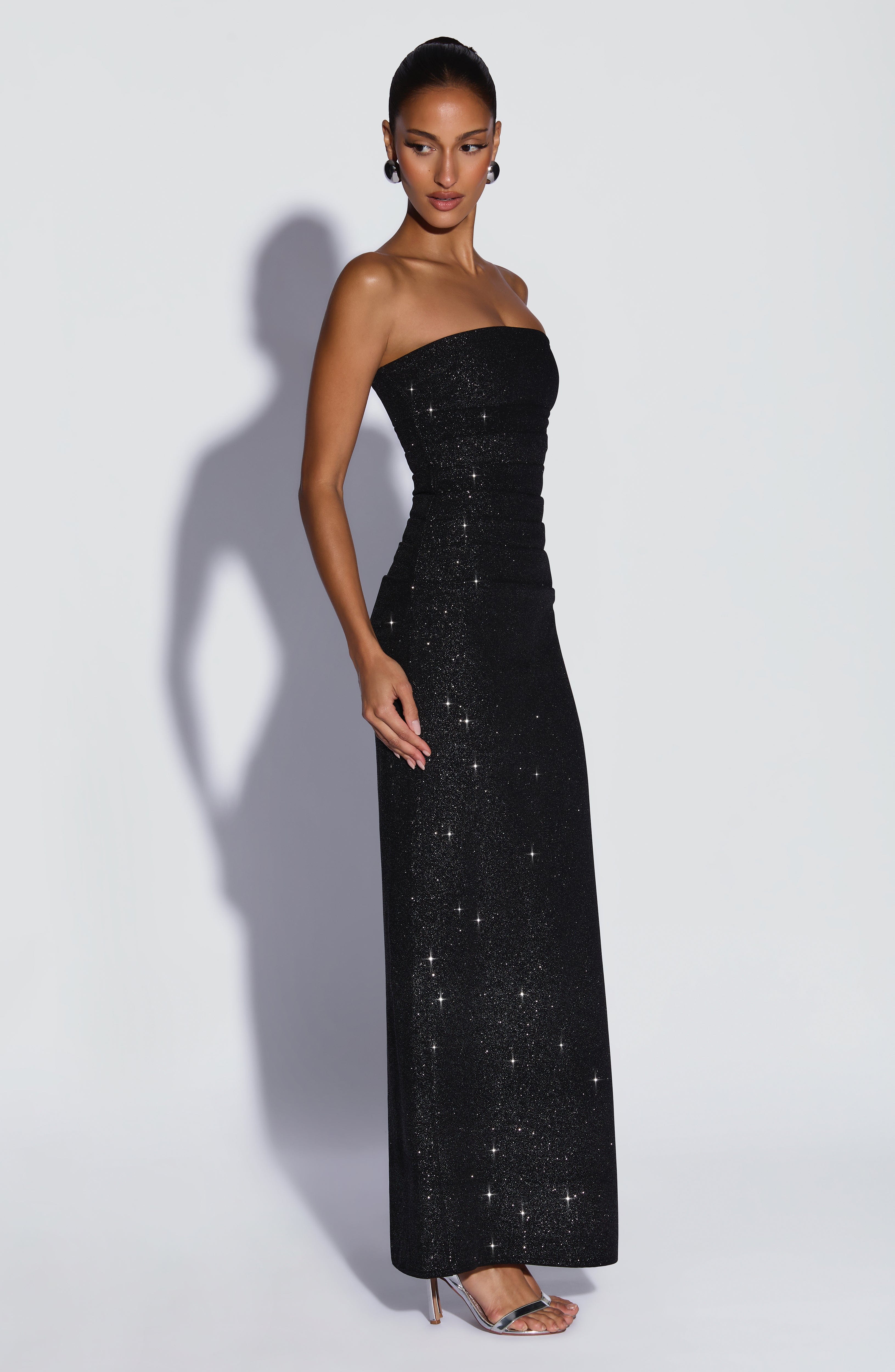 Pandra Maxi Dress - Black Sparkle - Image 6